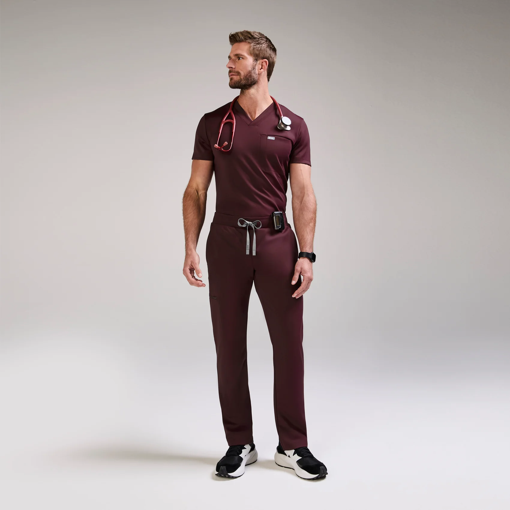 men's Burgundy Norris FORMx Straight Leg - Short Scrub Pant™ - Image 2