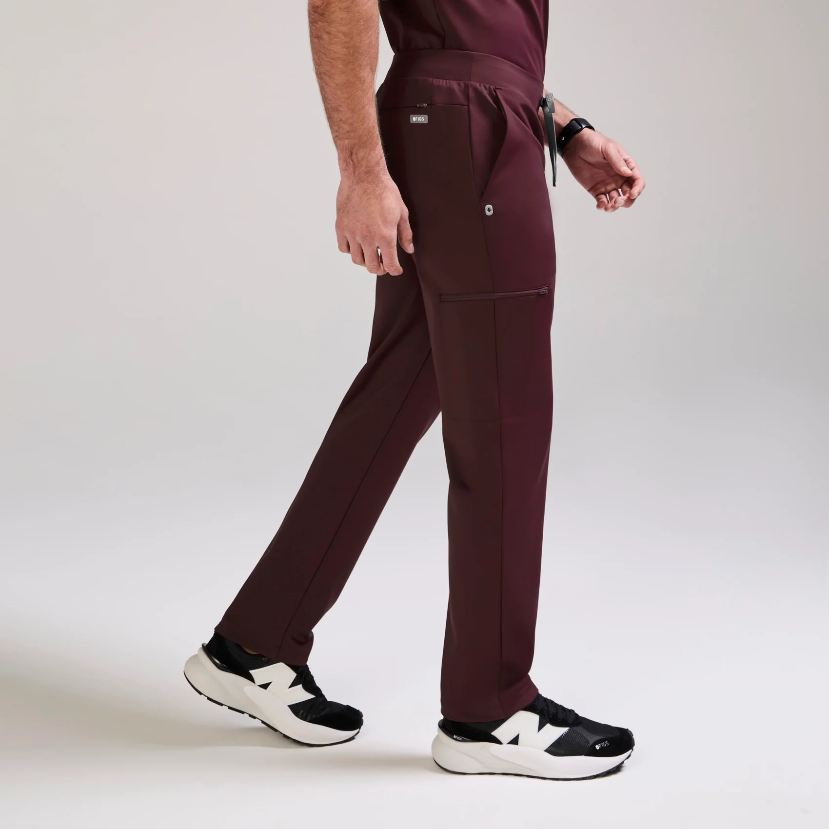 men's Burgundy Norris FORMx Straight Leg - Short Scrub Pant™ - Image 3