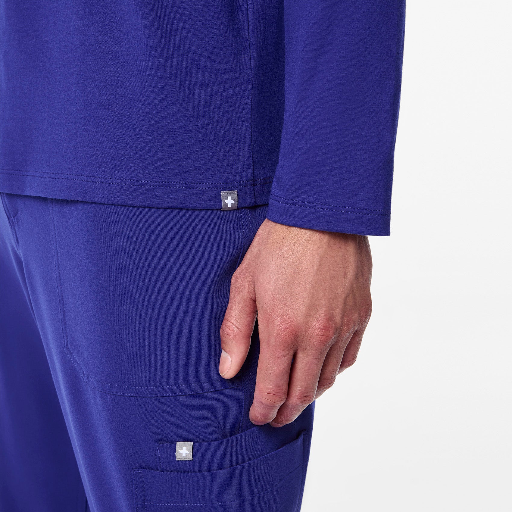 Men's Deep Royal Blue Supersoft - Longsleeve Underscrub - Image 5