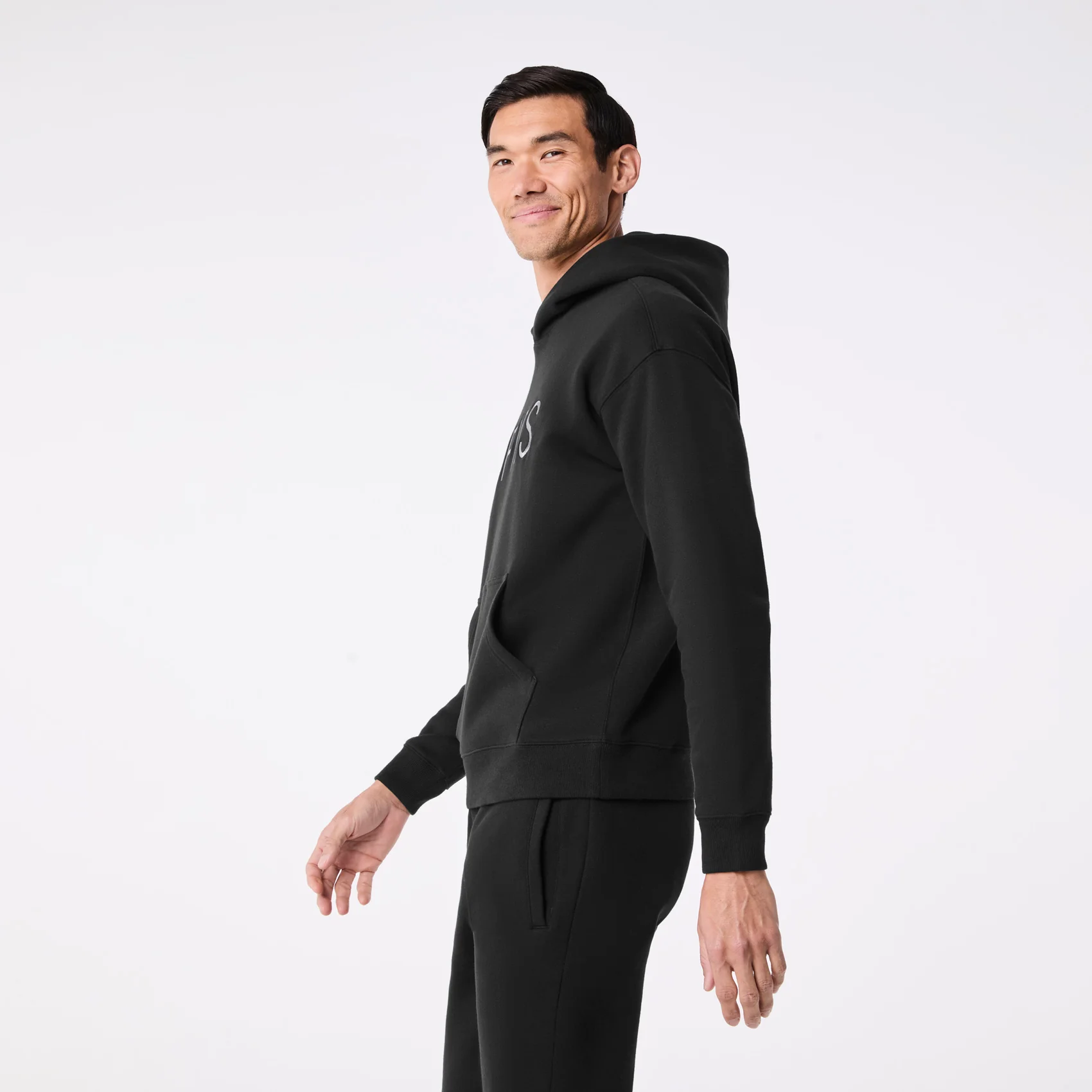 men's Black Off-Shift Figs Logo Hoodie Sweatshirt™ - Image 3