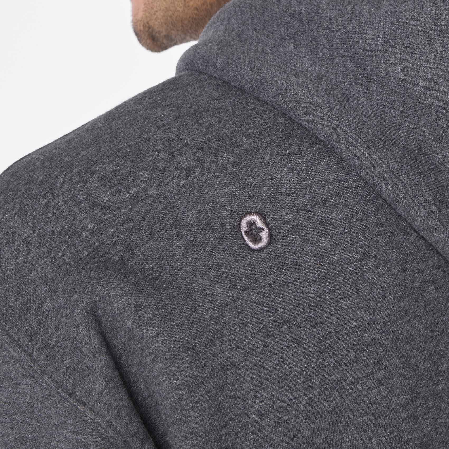 men's Charcoal Heather Grey Off-Shift - Hoodie Sweatshirt™ - Image 5