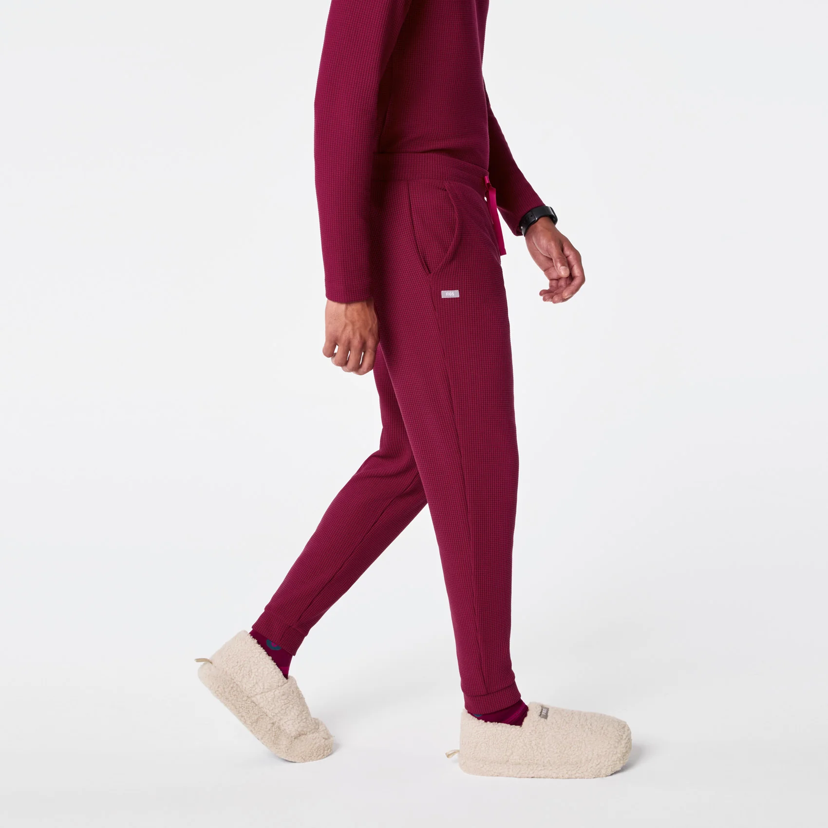 men's Deep Cranberry Off-Shift Waffle - Jogger Sweatpant™ - Image 5