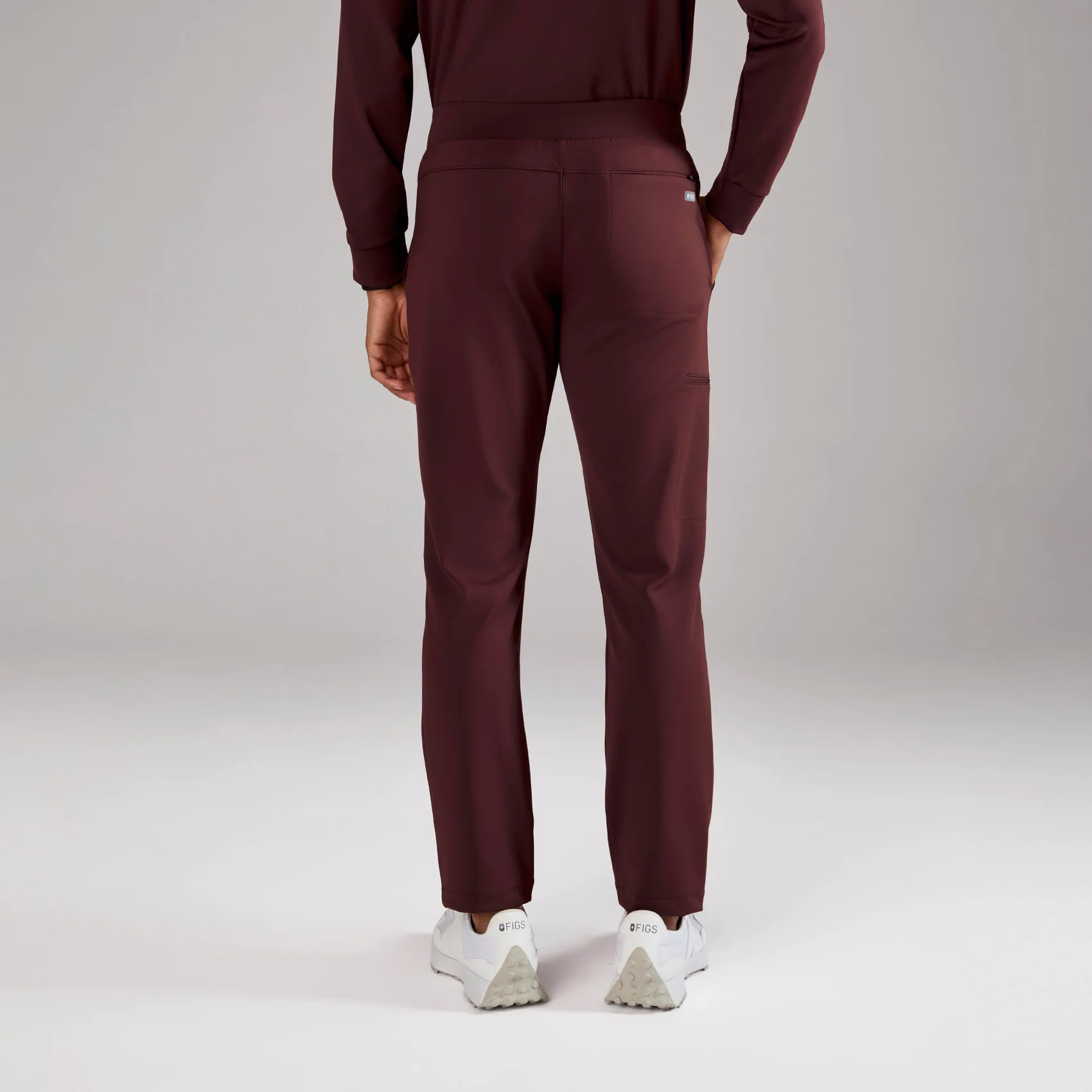 men's Burgundy Pierre FORMx Slim Tapered - Scrub Pant™ - Image 4