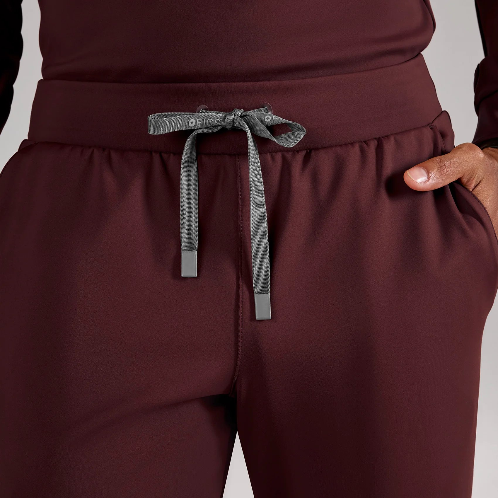 men's Burgundy Pierre FORMx Slim Tapered - Scrub Pant™ - Image 6