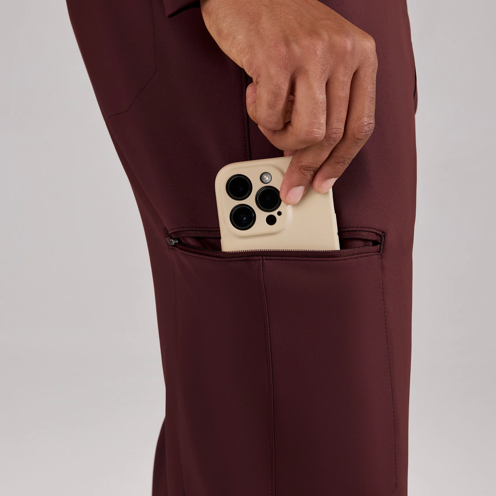 men's Burgundy Pierre FORMx Slim Tapered - Scrub Pant™ - Image 8