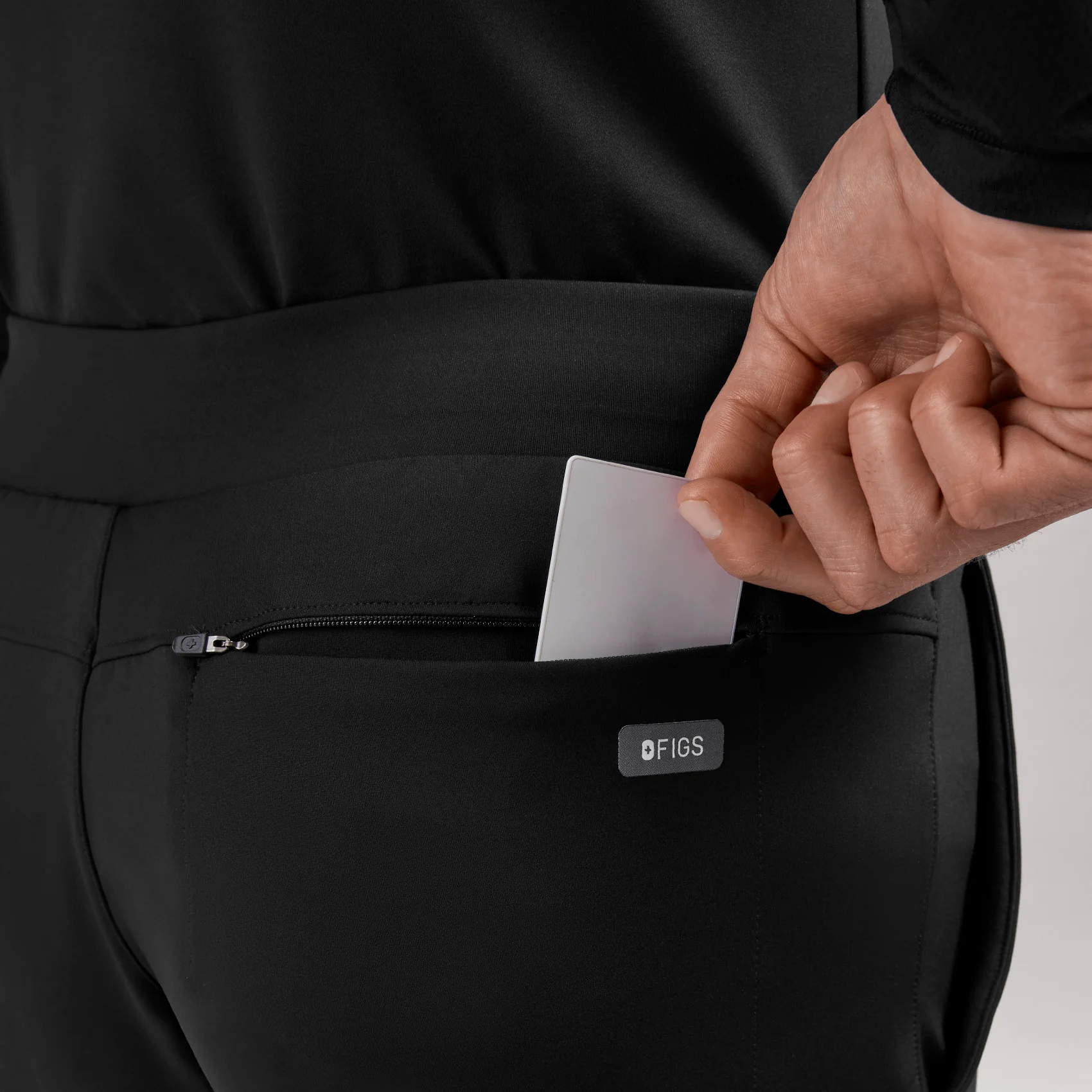 men's Black Pierre FORMx Slim Tapered - Short Scrub Pant™ - Image 5