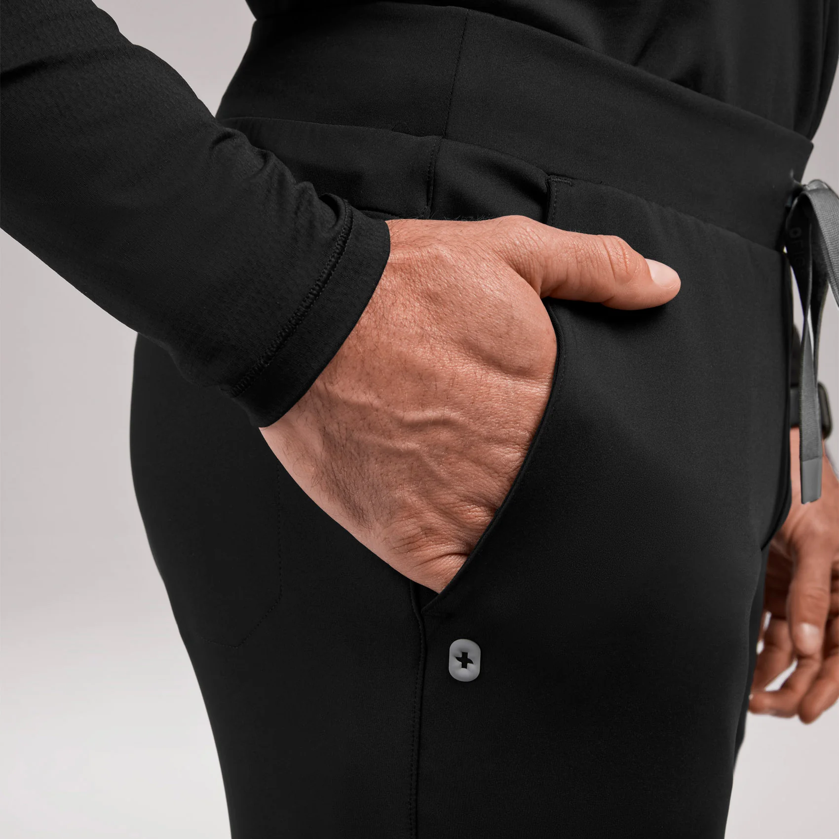 men's Black Pierre FORMx Slim Tapered - Short Scrub Pant™ - Image 7