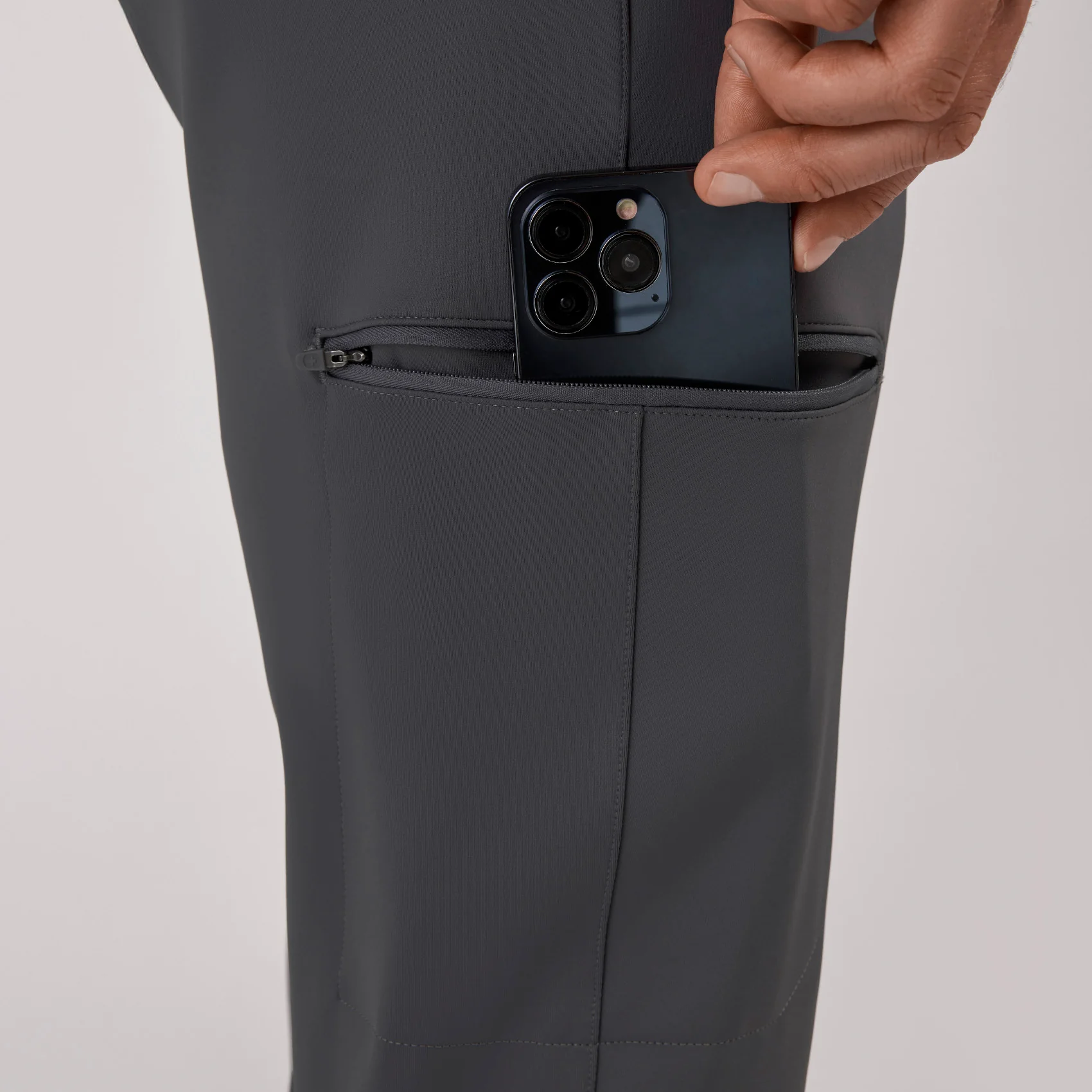 men's Charcoal Pierre FORMx Slim Tapered - Short Scrub Pant™ - Image 8