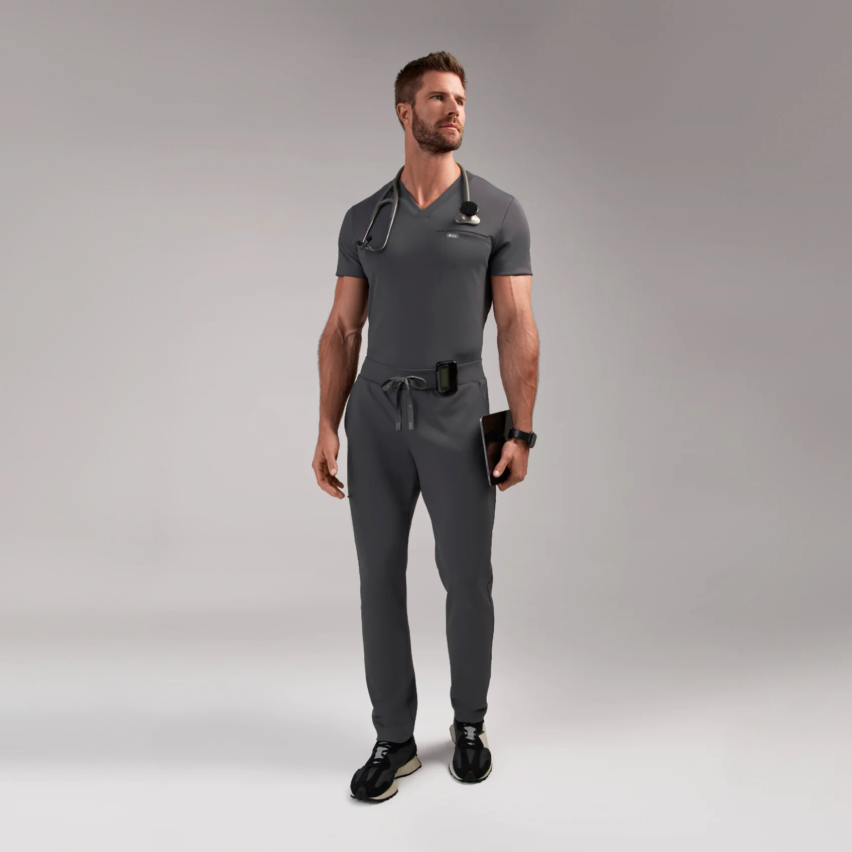 men's Charcoal Pierre FORMx Slim Tapered - Tall Scrub Pant™ - Image 2