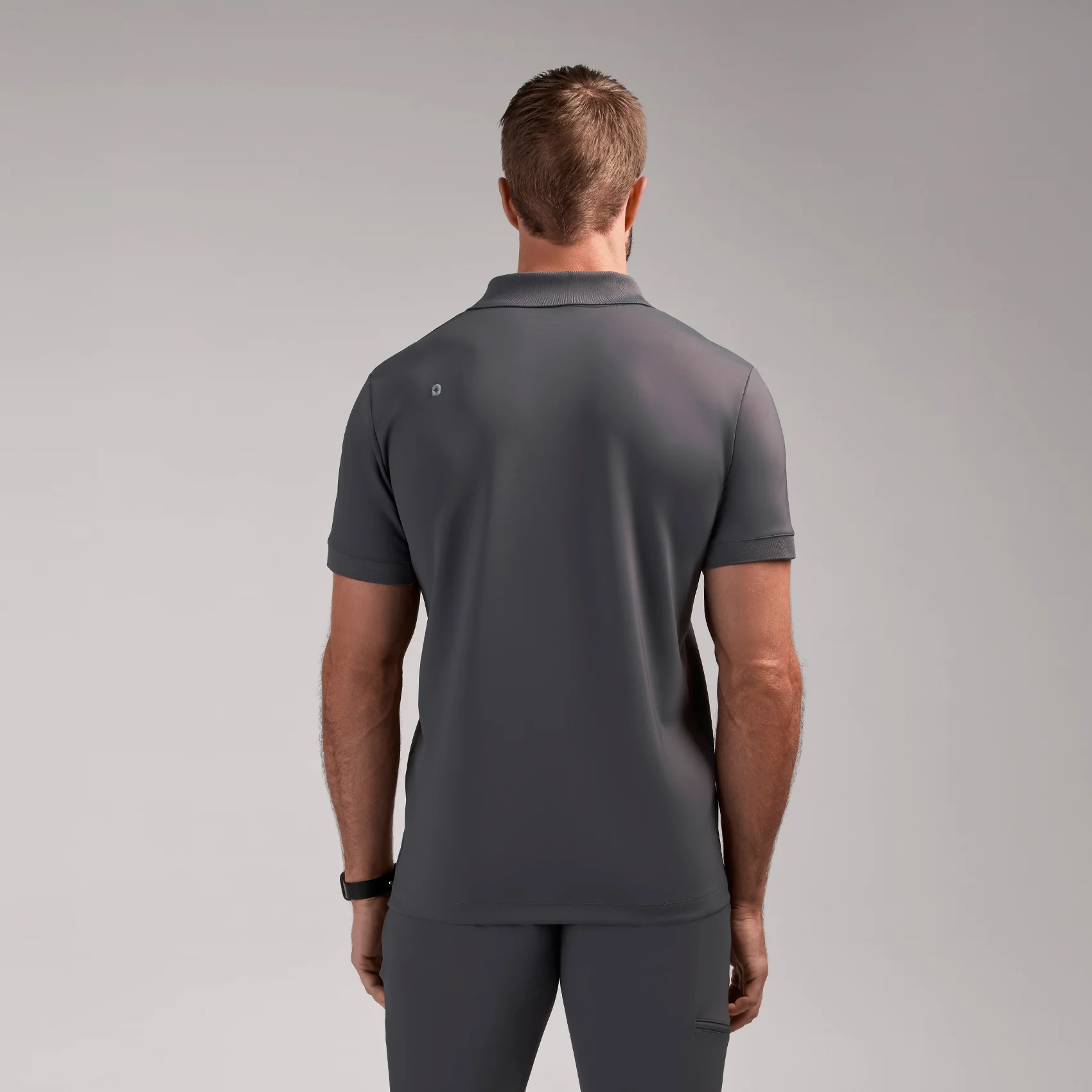 men's Charcoal Rocco FORMx™ Polo - Scrub Top - Image 4