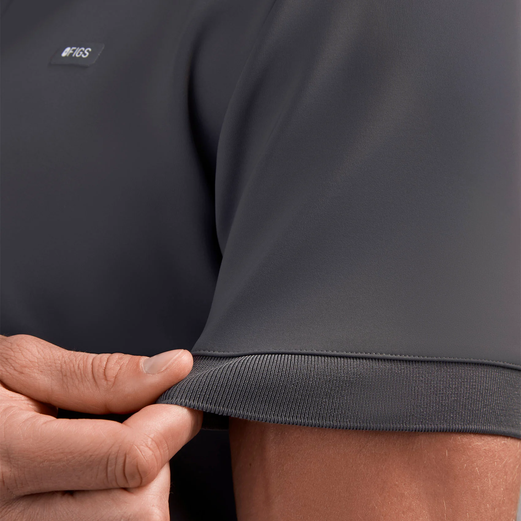 men's Charcoal Rocco FORMx™ Polo - Scrub Top - Image 7