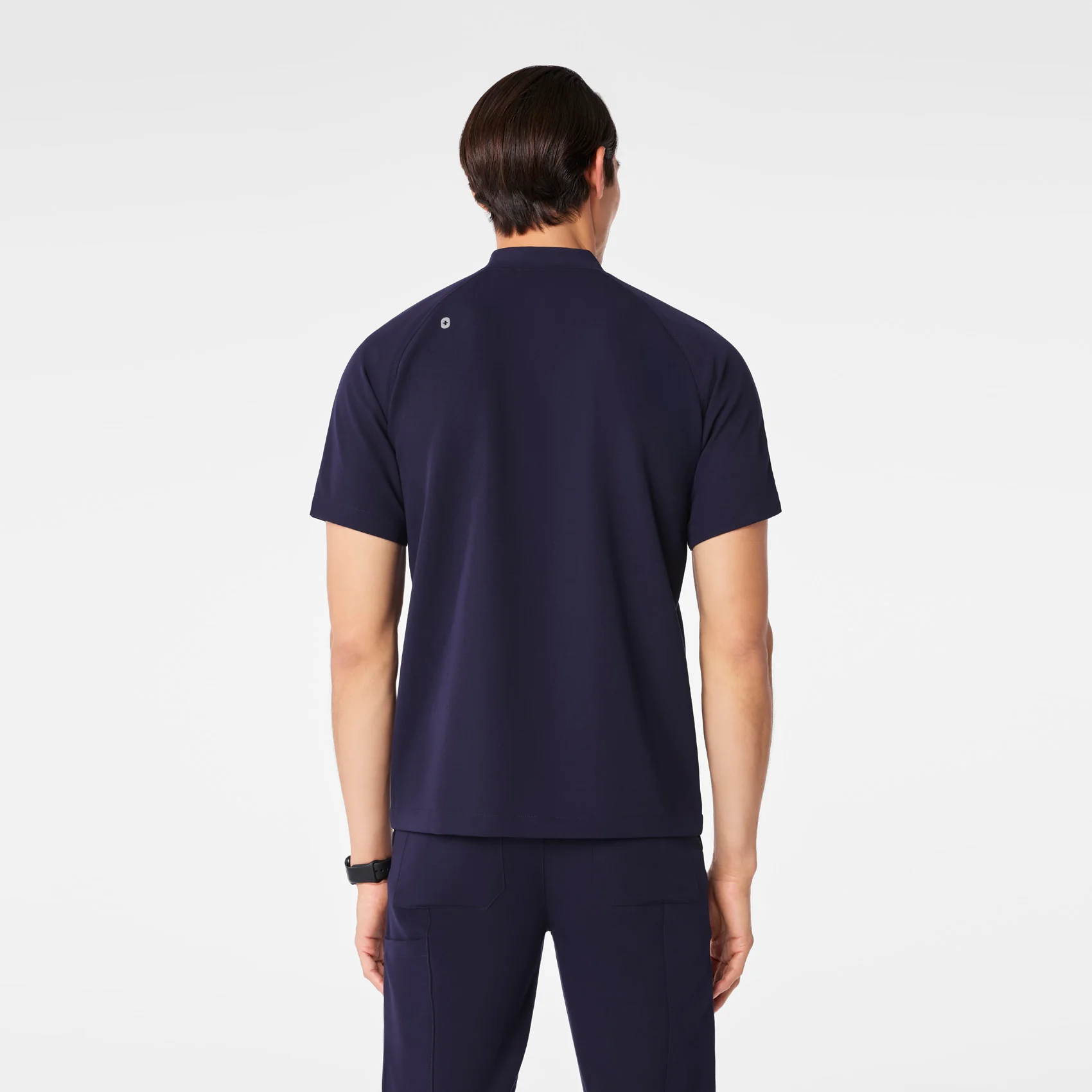 men's Navy Stratton Henley - Shortsleeve Scrub Top - Image 5