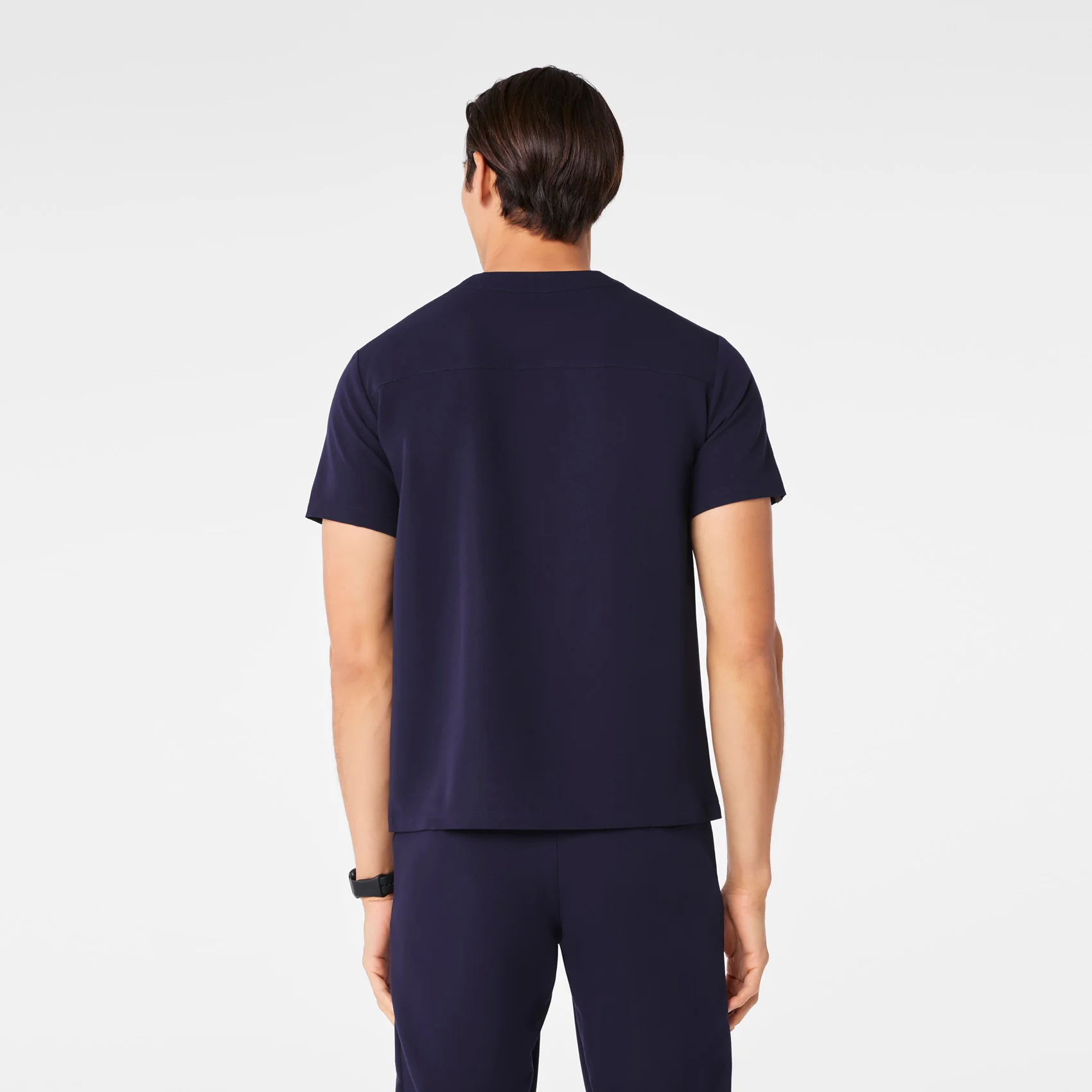 men's Navy Surrey - V-Neck Scrub Top - Image 4