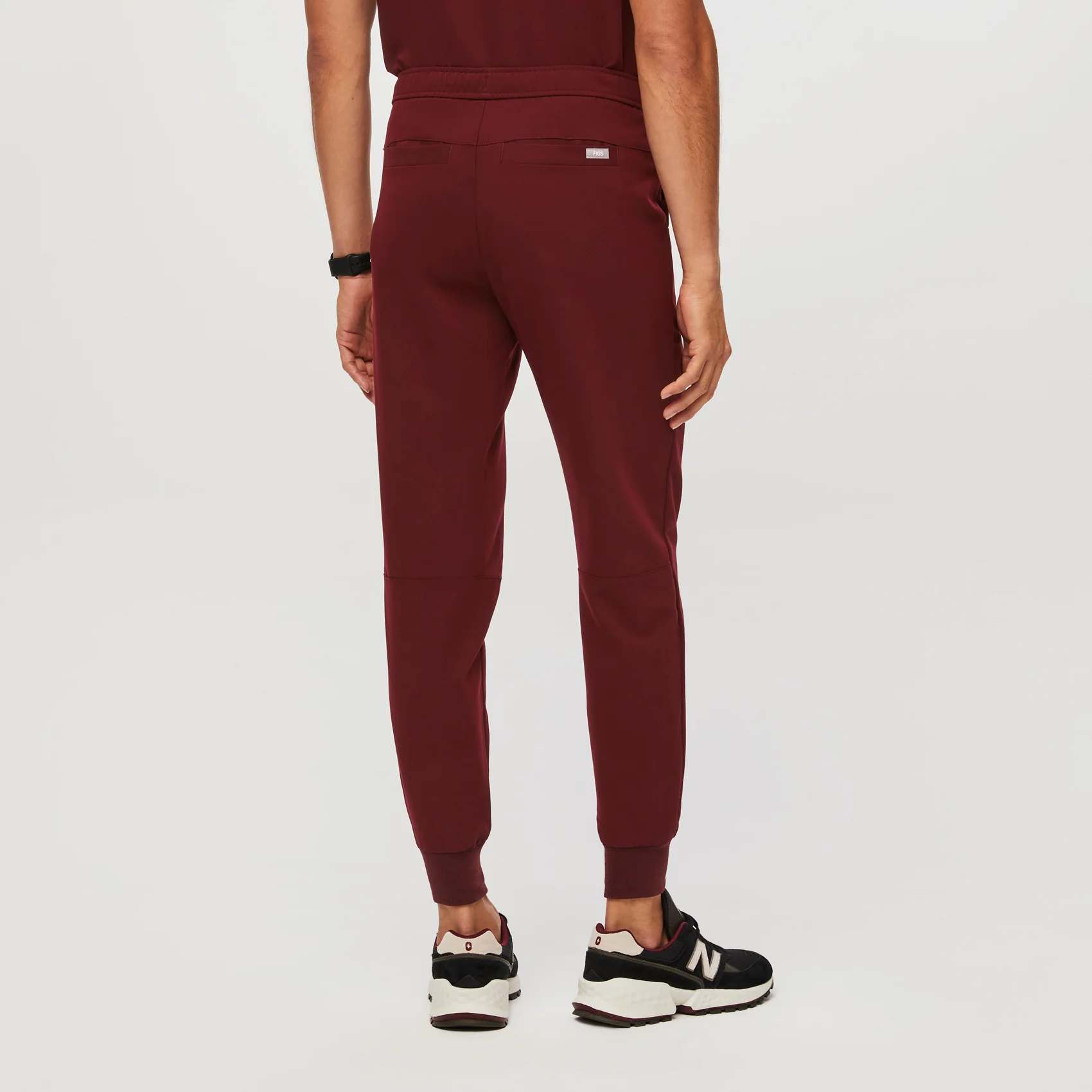Men's Burgundy Tansen™ - Short Jogger Scrub Pants - Image 4