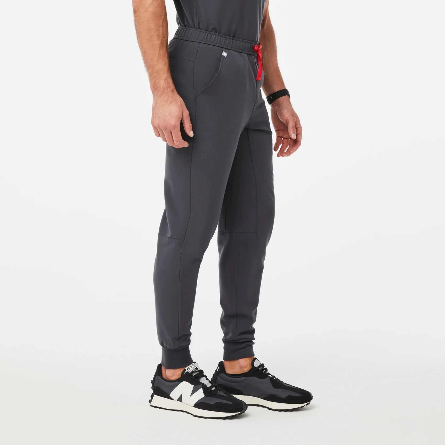 Men's Charcoal Tansen - Short Jogger Scrub Pants - Image 3