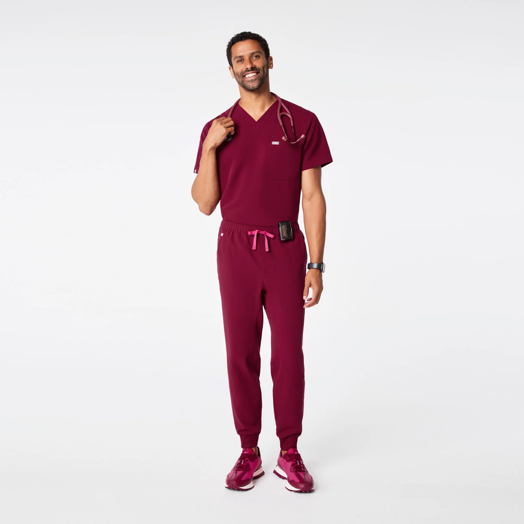 men's Deep Cranberry Tansen - Tall Jogger Scrub Pant™ - Image 2