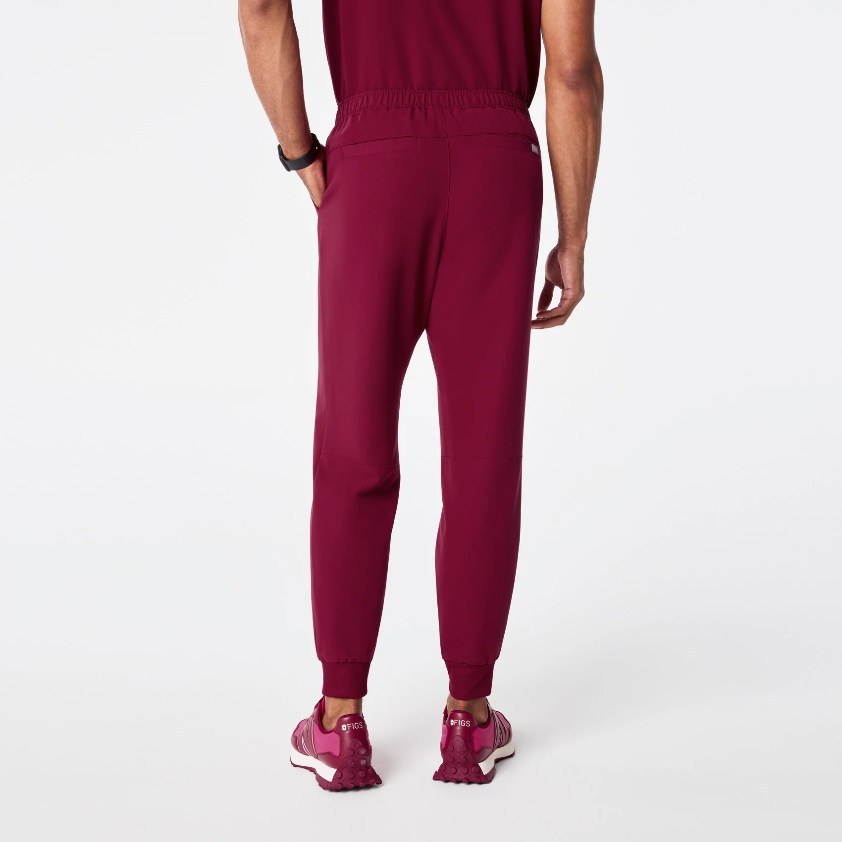 men's Deep Cranberry Tansen - Tall Jogger Scrub Pant™ - Image 4