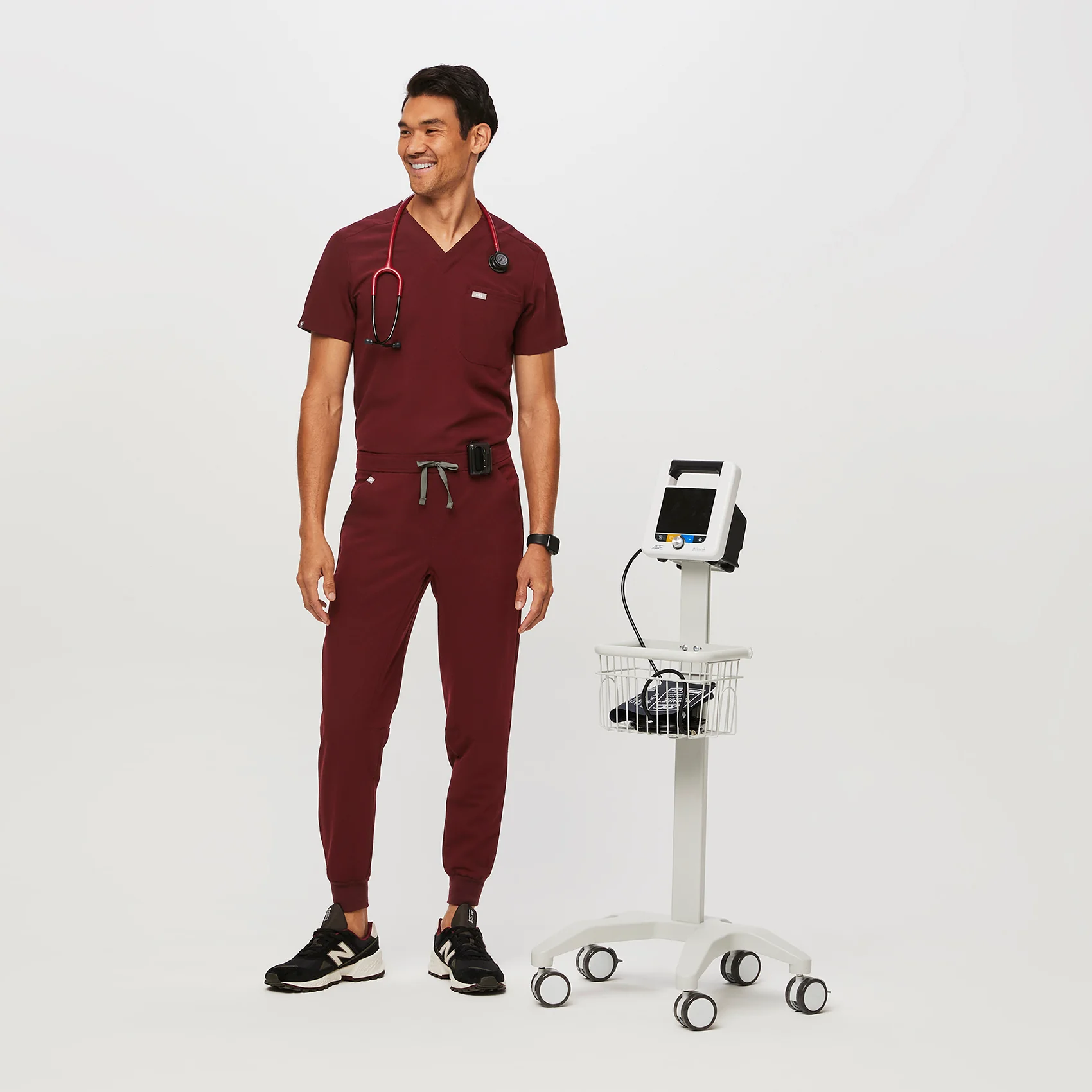 Men's Burgundy Tansen™ - Tall Jogger Scrub Pants - Image 2