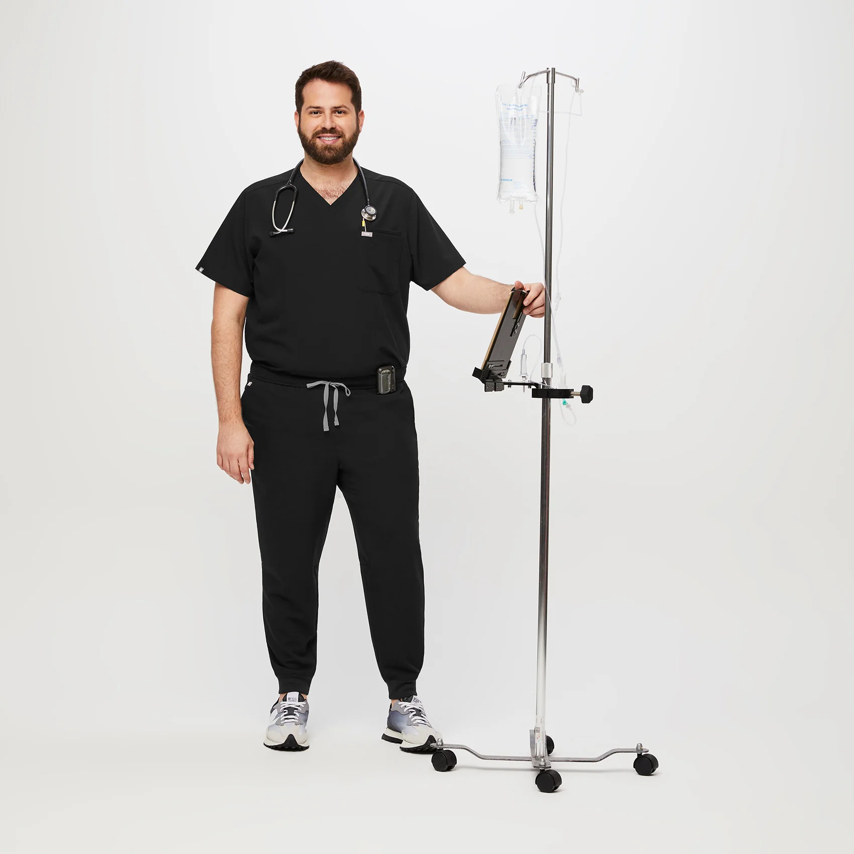 men's Black Tansen™ - Tall Jogger Scrub Pants (3XL - 6XL) - Image 2