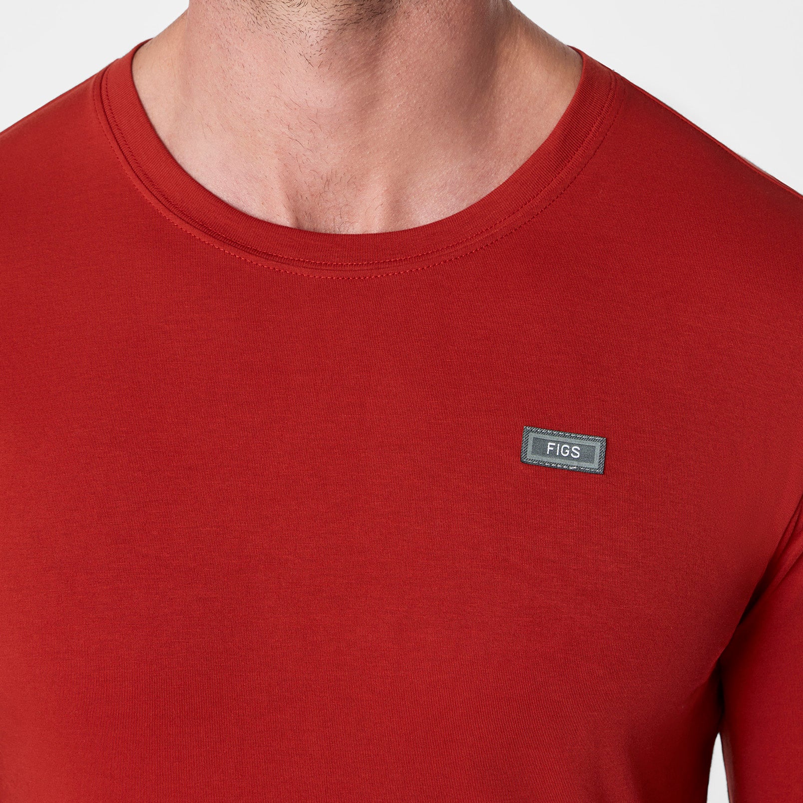 men's Team USA Red FIGS x Team USA Graphic Supersoft - Longsleeve Underscrub - Image 7