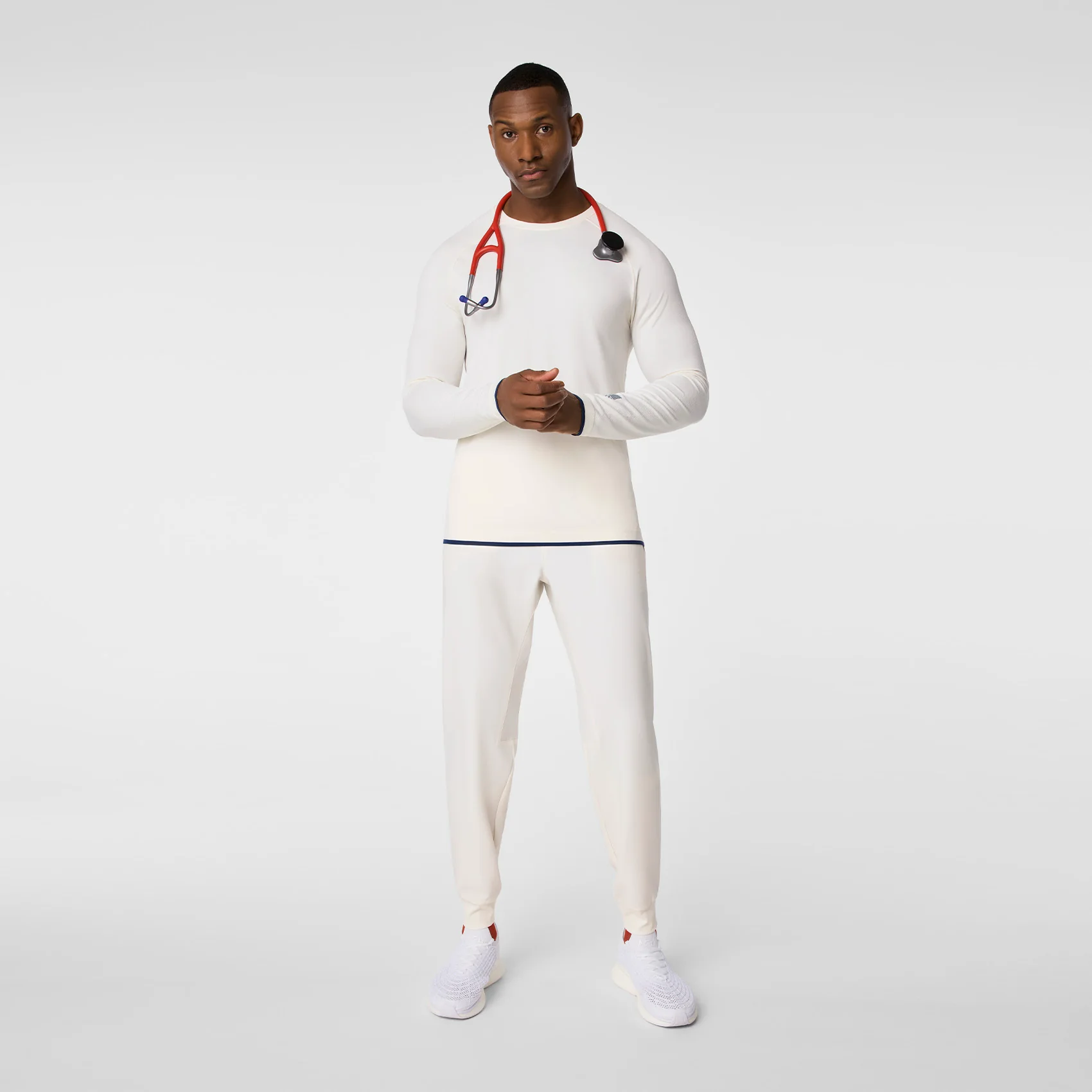 men's Off White FIGS x Team USA Makato Seamless - Longsleeve Underscrub - Image 2
