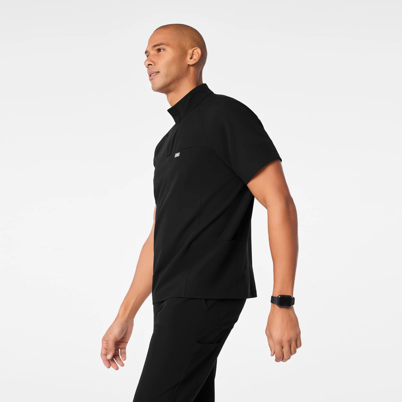 men's Black Timmons - Mock Neck ¼ Zip Scrub Top - Image 4
