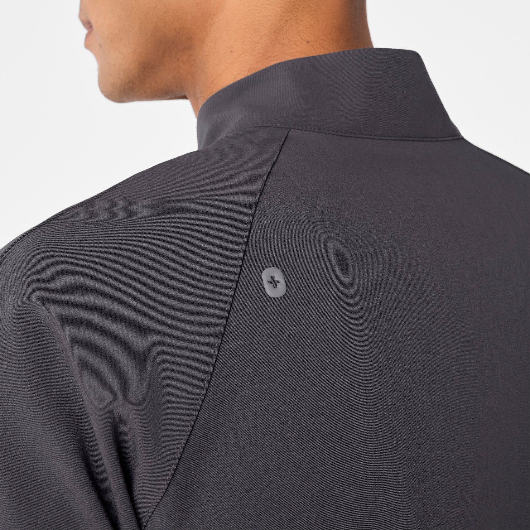 men's Charcoal Timmons - Mock Neck ¼ Zip Scrub Top - Image 6