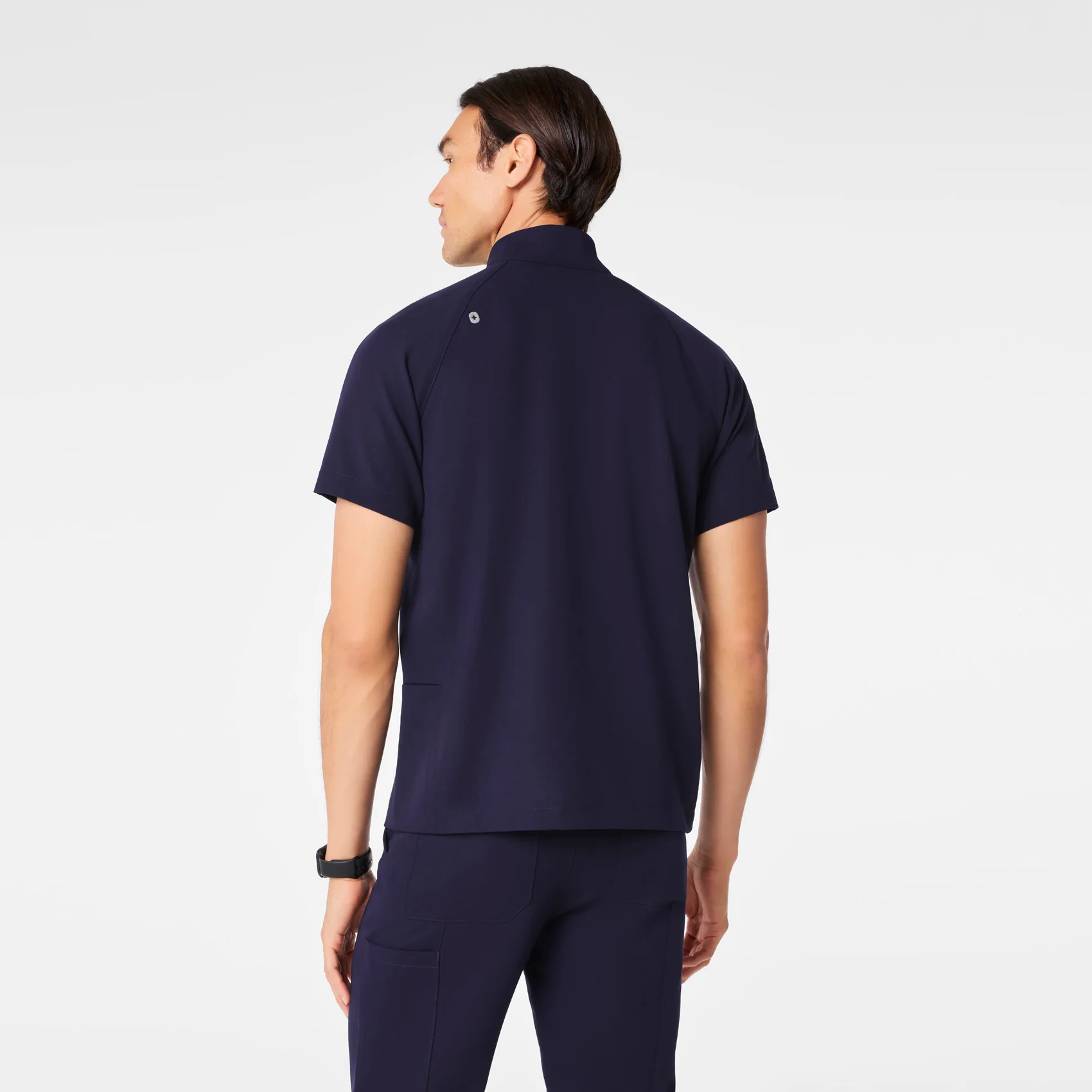 men's Navy Timmons - Mock Neck ¼ Zip Scrub Top - Image 5