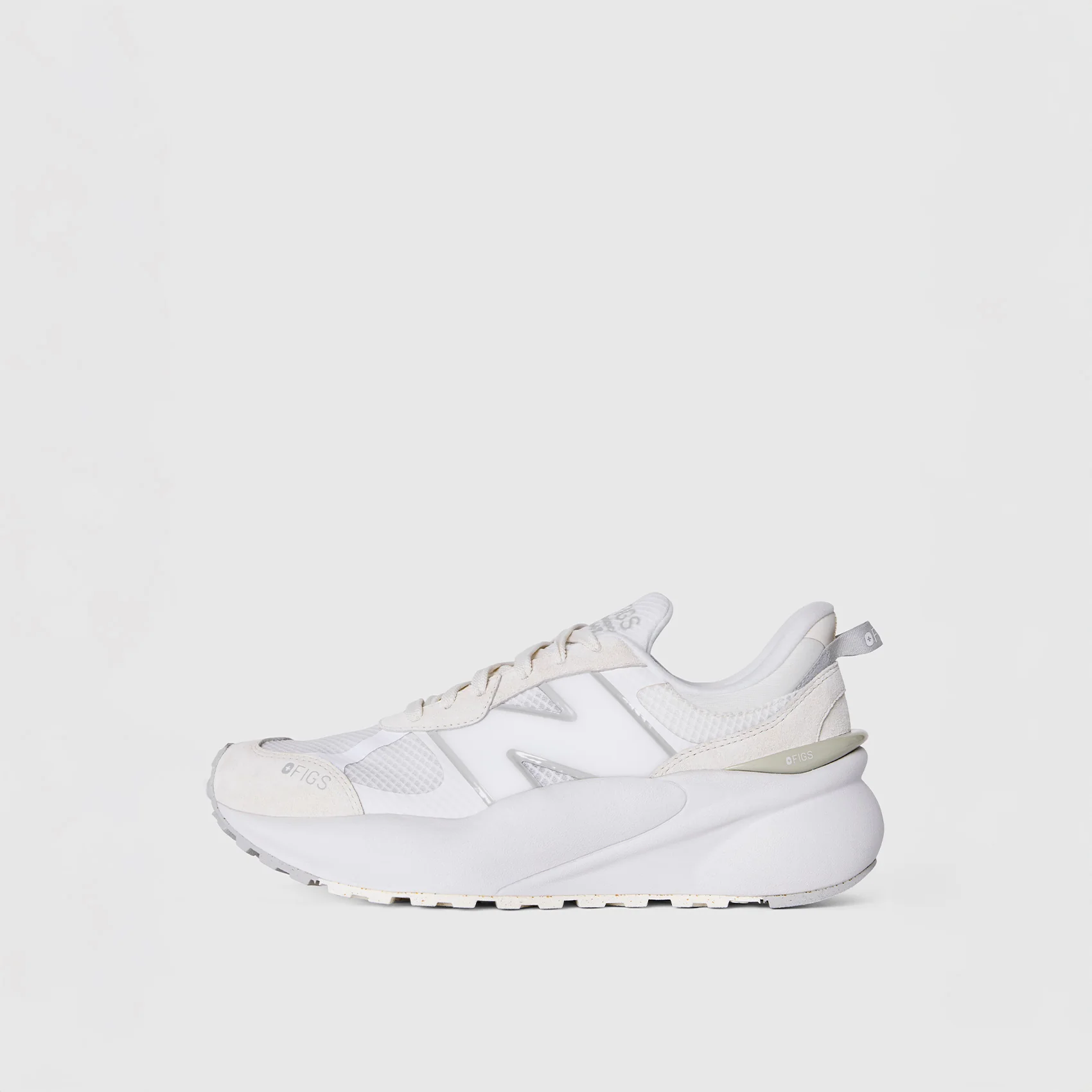unisex Cream/Grey FIGS | New Balance 3447 - Image 3