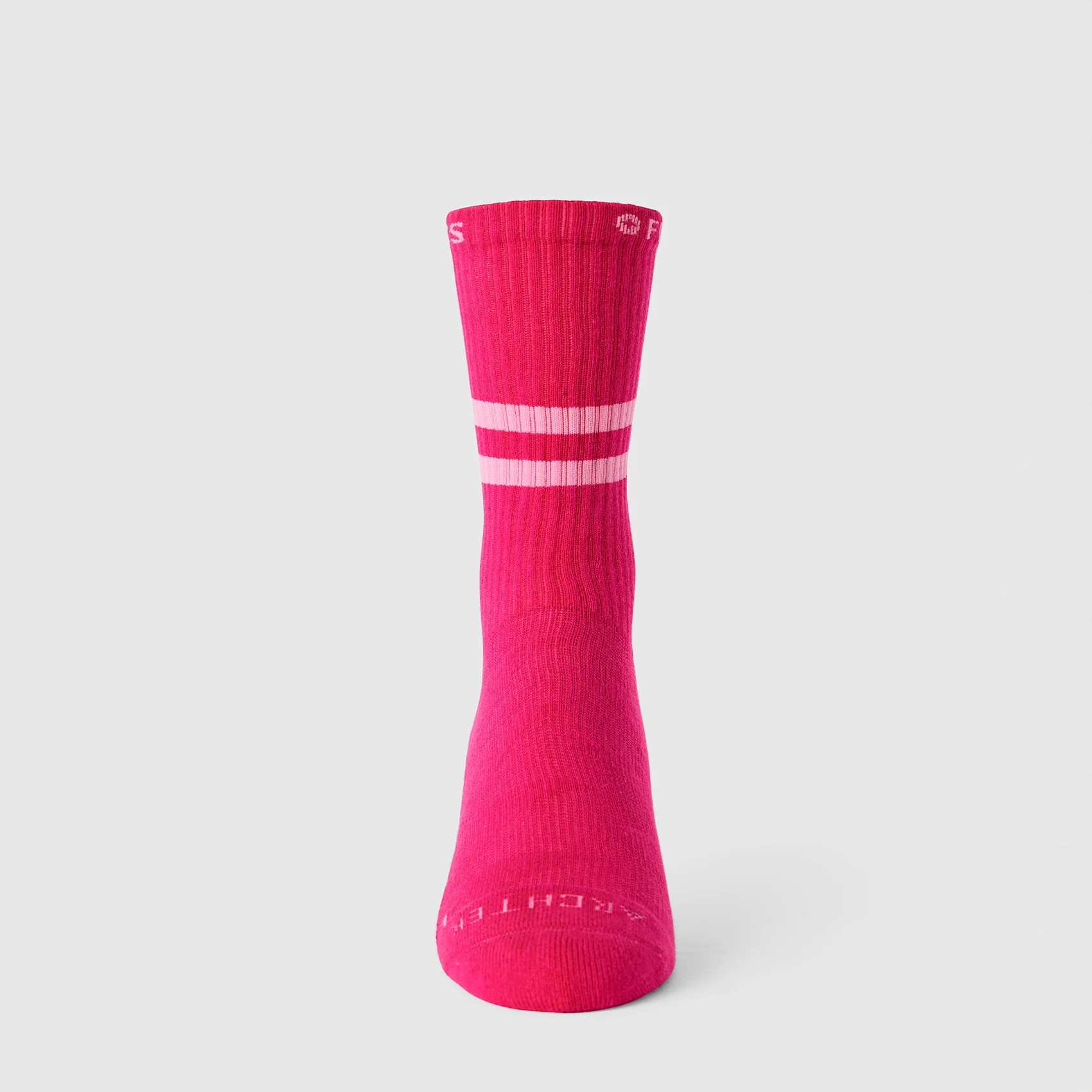 unisex F'ing Pink Stripe FIGS | ArchTek® 15-20 mmHg - Crew Compression Socks - Image 3