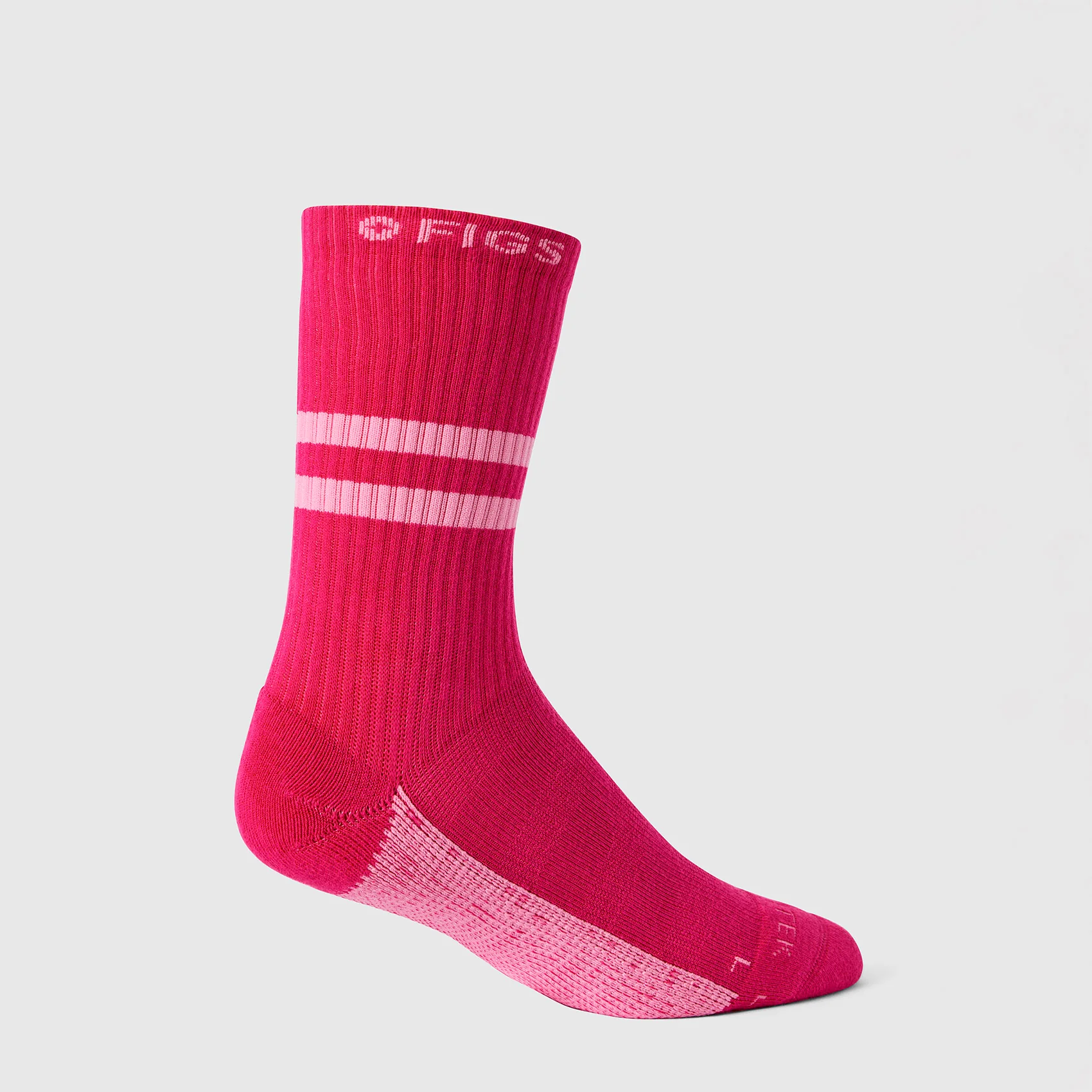 unisex F'ing Pink Stripe FIGS | ArchTek® 15-20 mmHg - Crew Compression Socks - Image 4