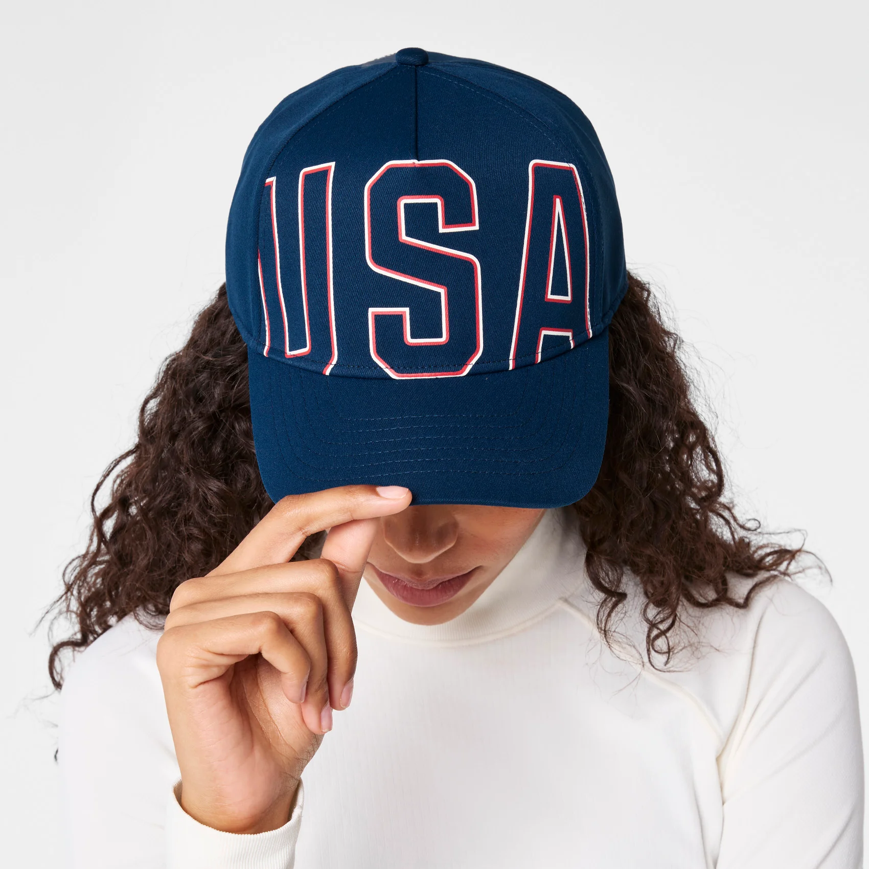 unisex Team USA Blue FIGS x Team USA Baseball Cap - Image 4