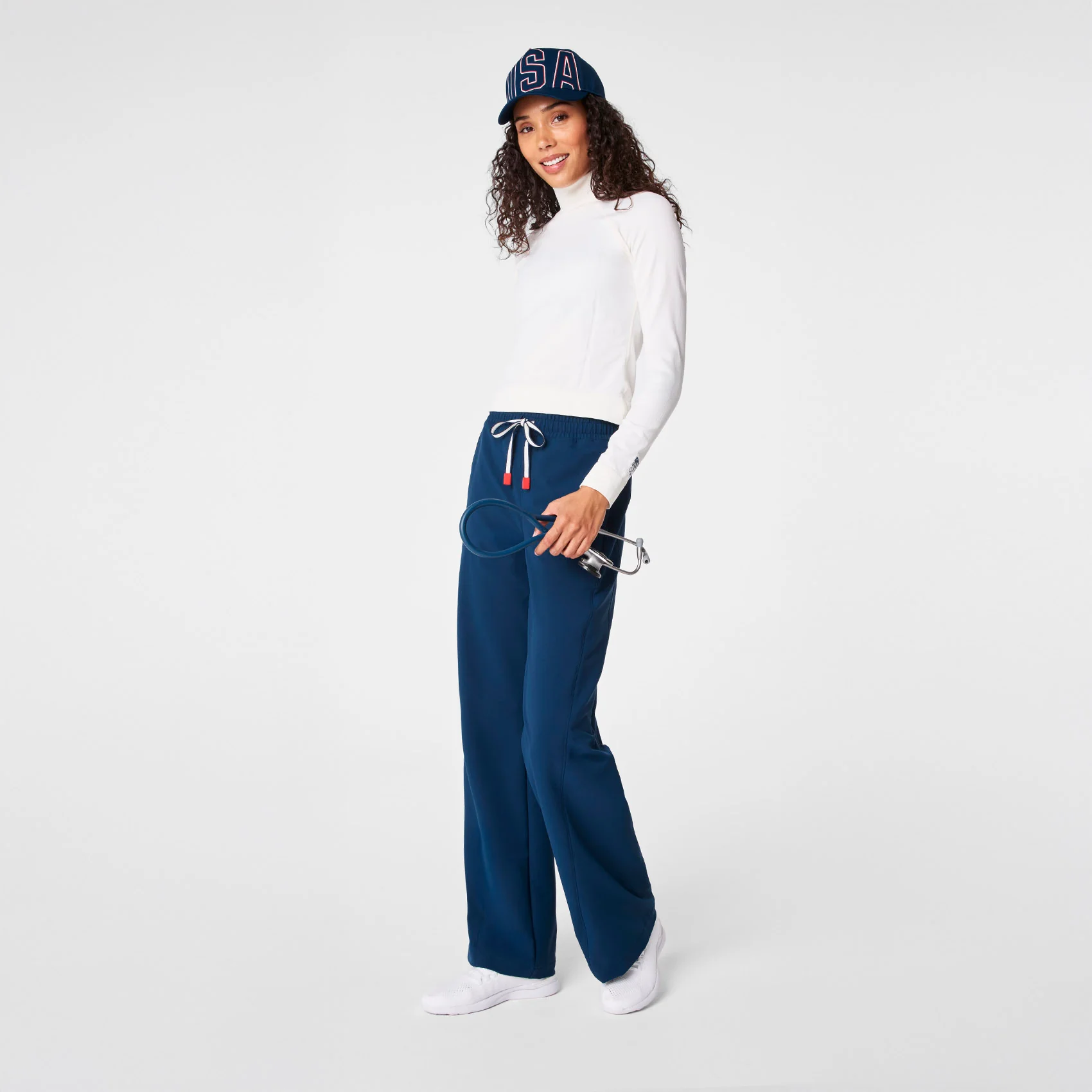 unisex Team USA Blue FIGS x Team USA Baseball Cap - Image 5