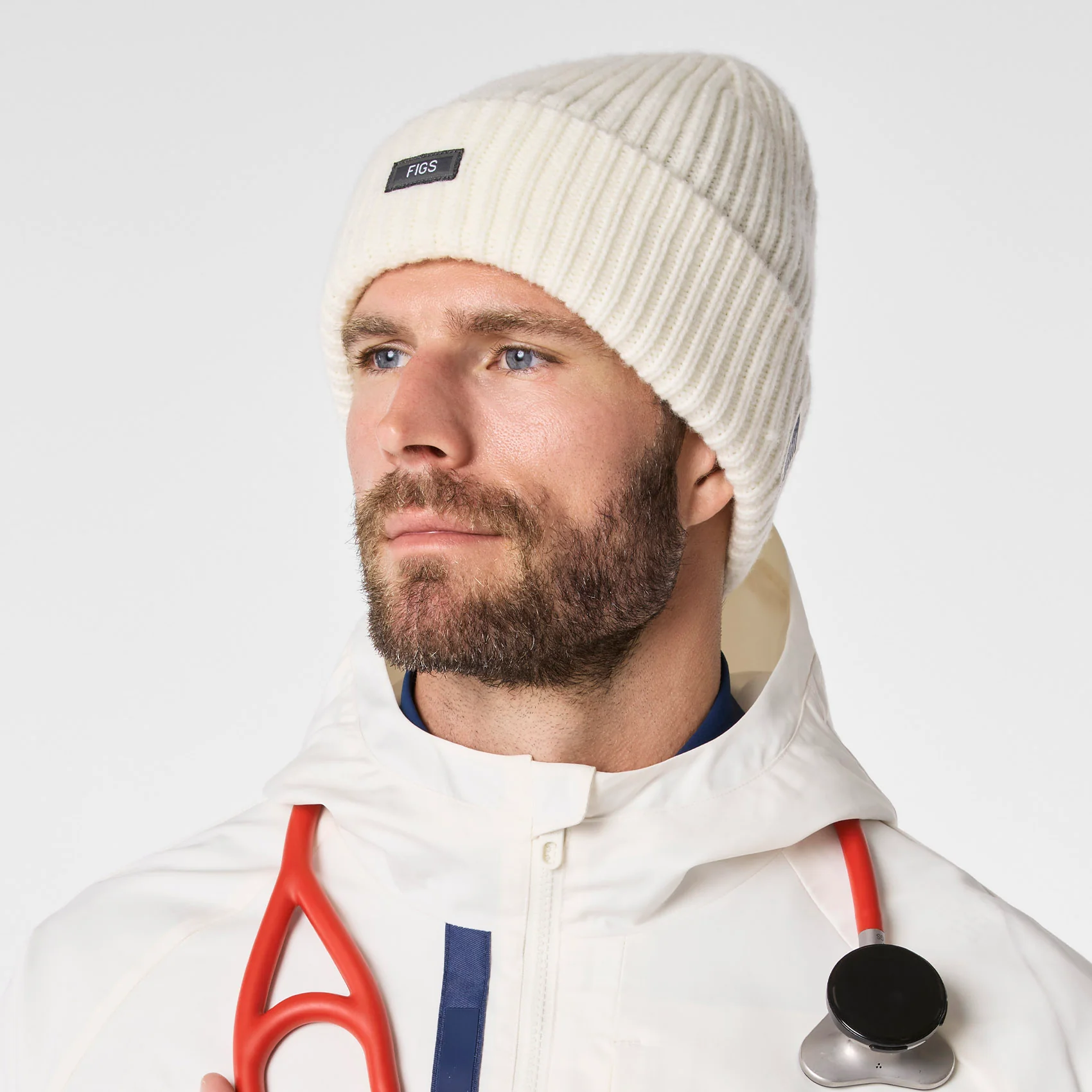 unisex Off White FIGS x Team USA - Knitted Beanie - Image 5