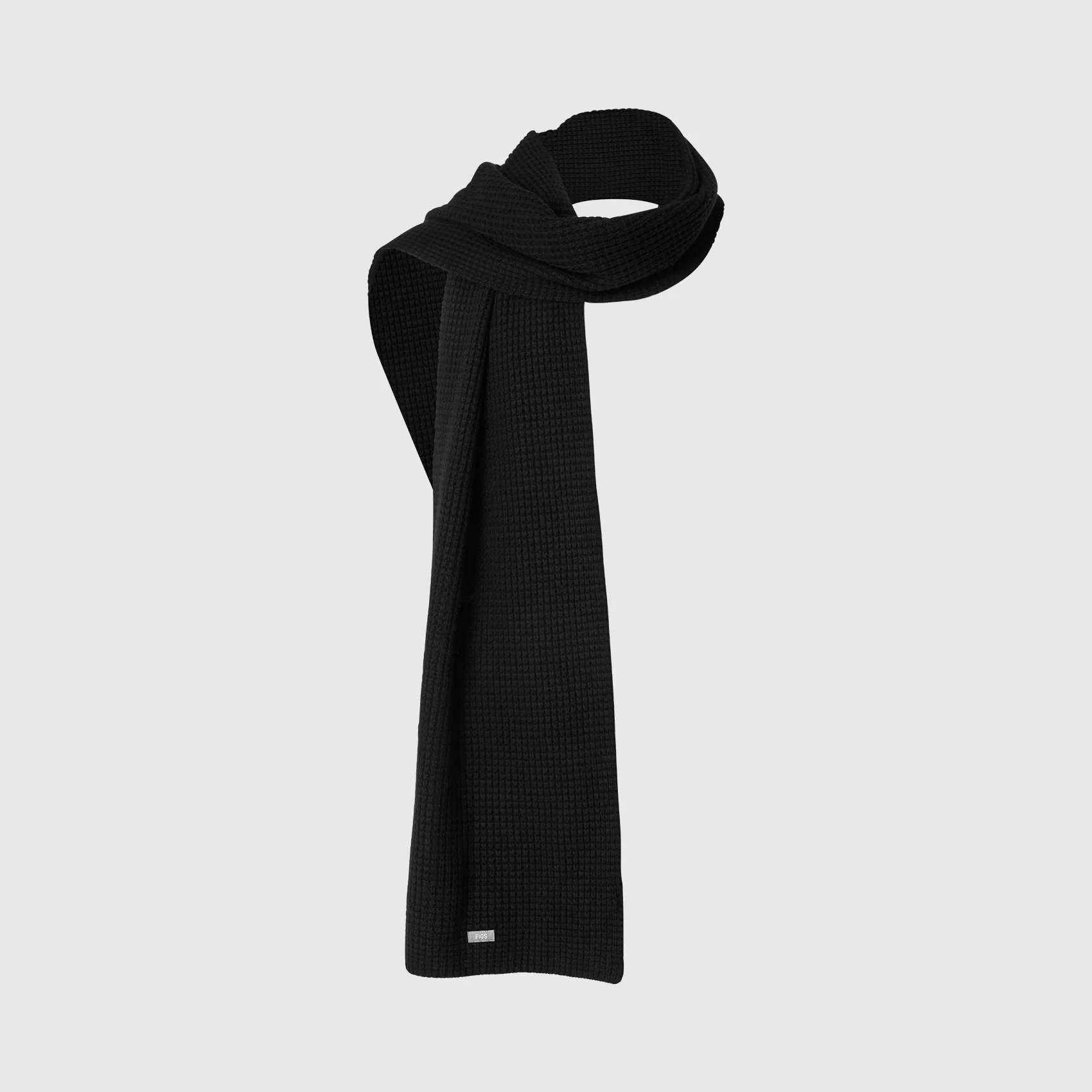 Black Waffle Scarf - Image 3
