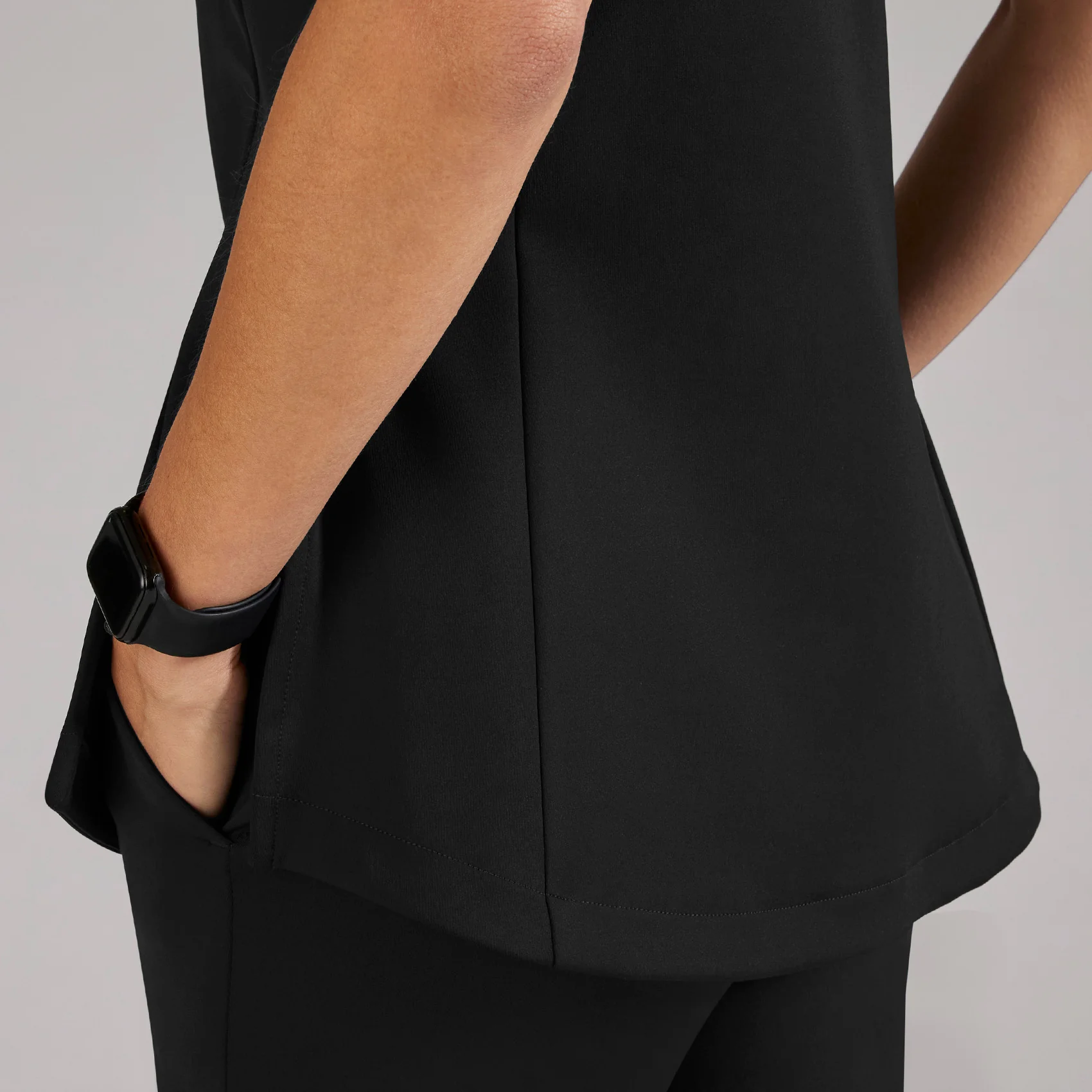women's Black Alma FORMx Slim Crewneck Tunic - Scrub Top™ - Image 6