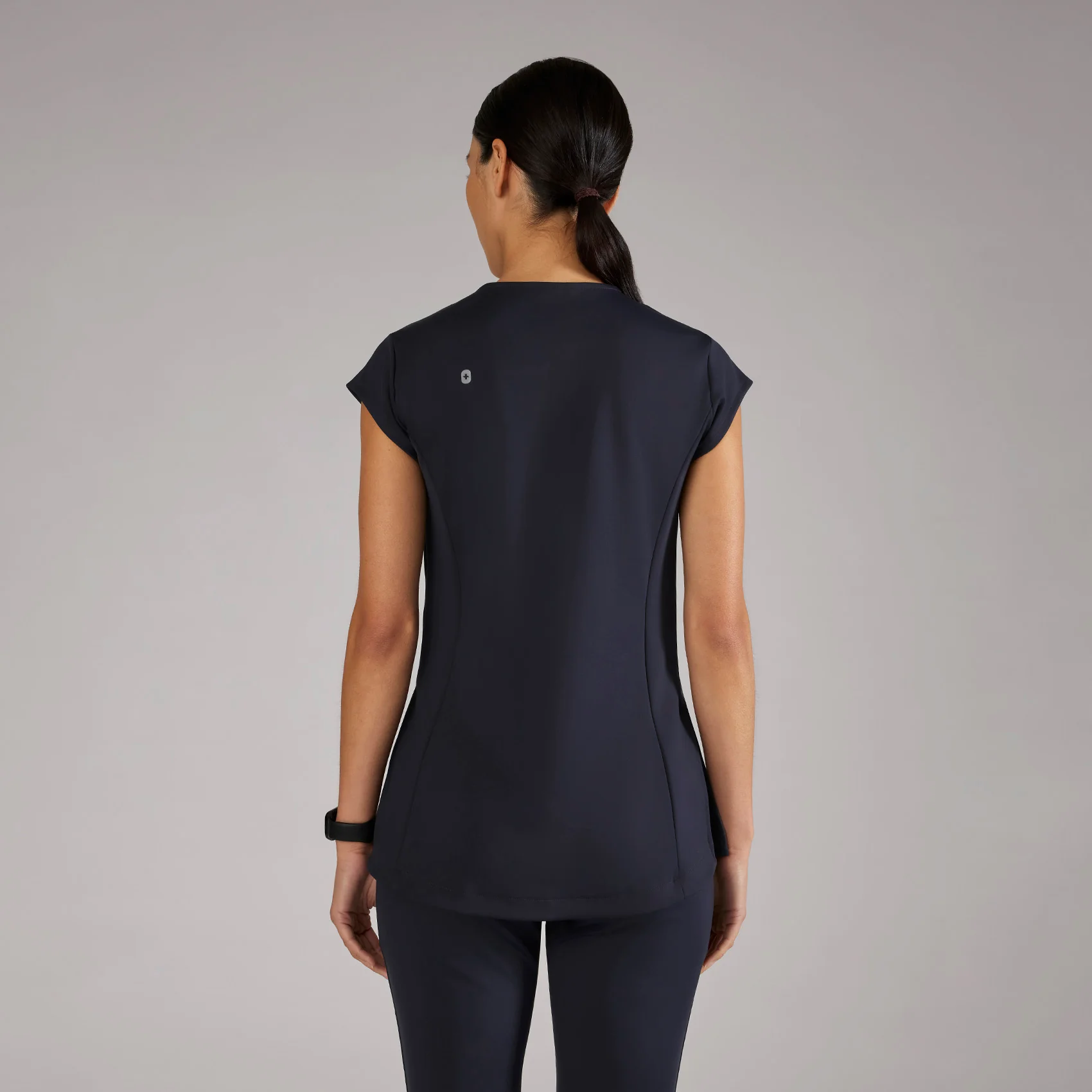 women's Navy Alma FORMx Slim Crewneck Tunic - Scrub Top™ - Image 4