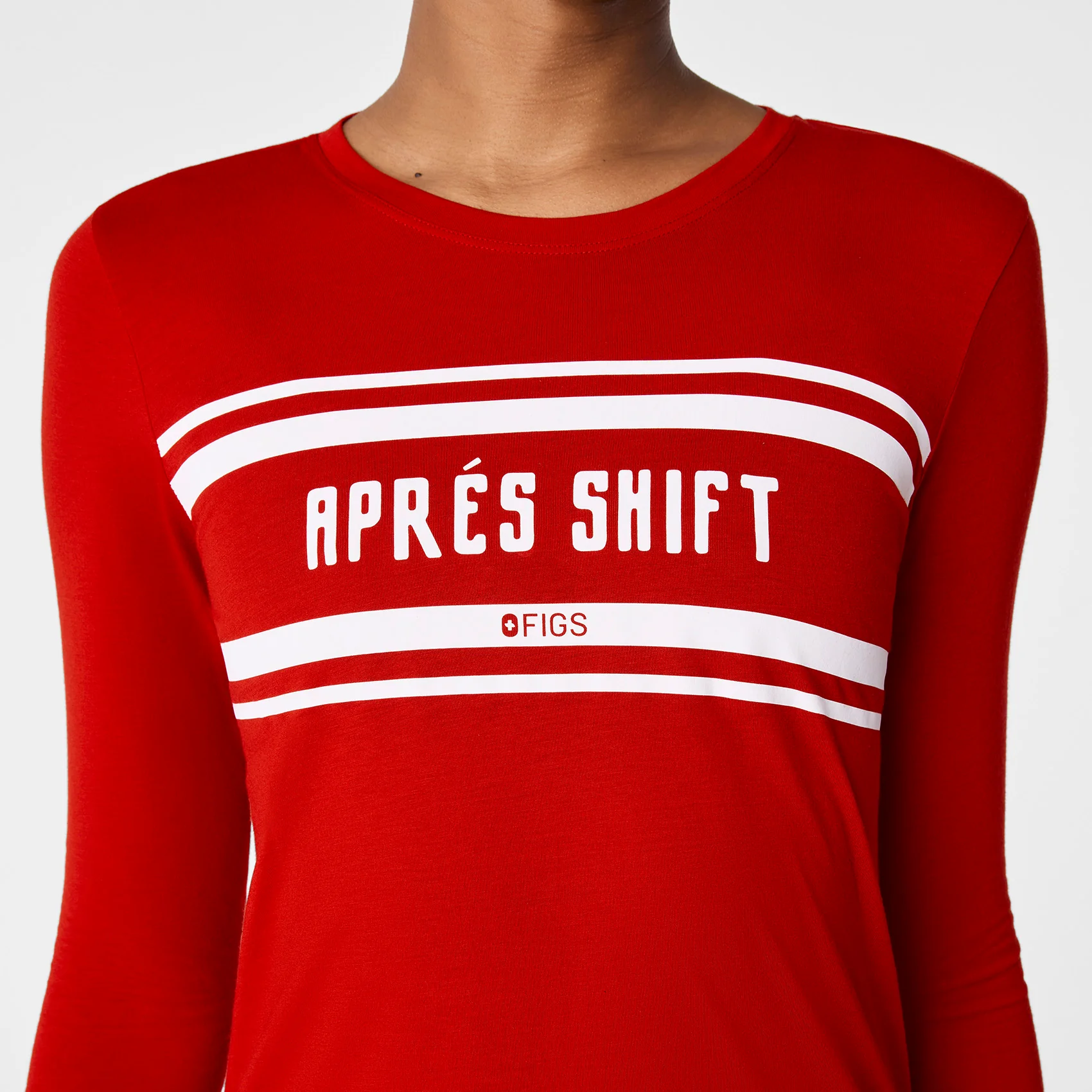 women's Winning Red Apres Shift Supersoft - Longsleeve Underscrub - Image 2