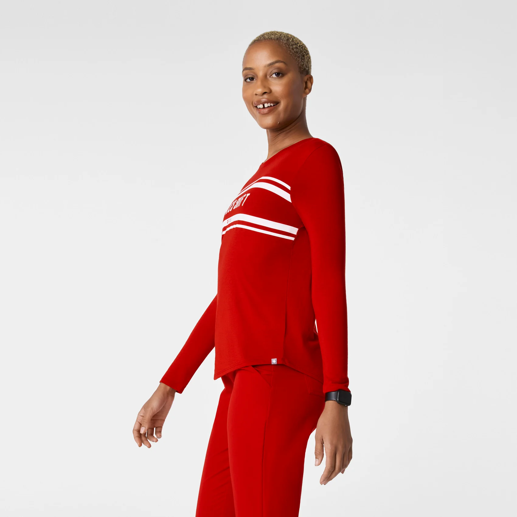 women's Winning Red Apres Shift Supersoft - Longsleeve Underscrub - Image 4