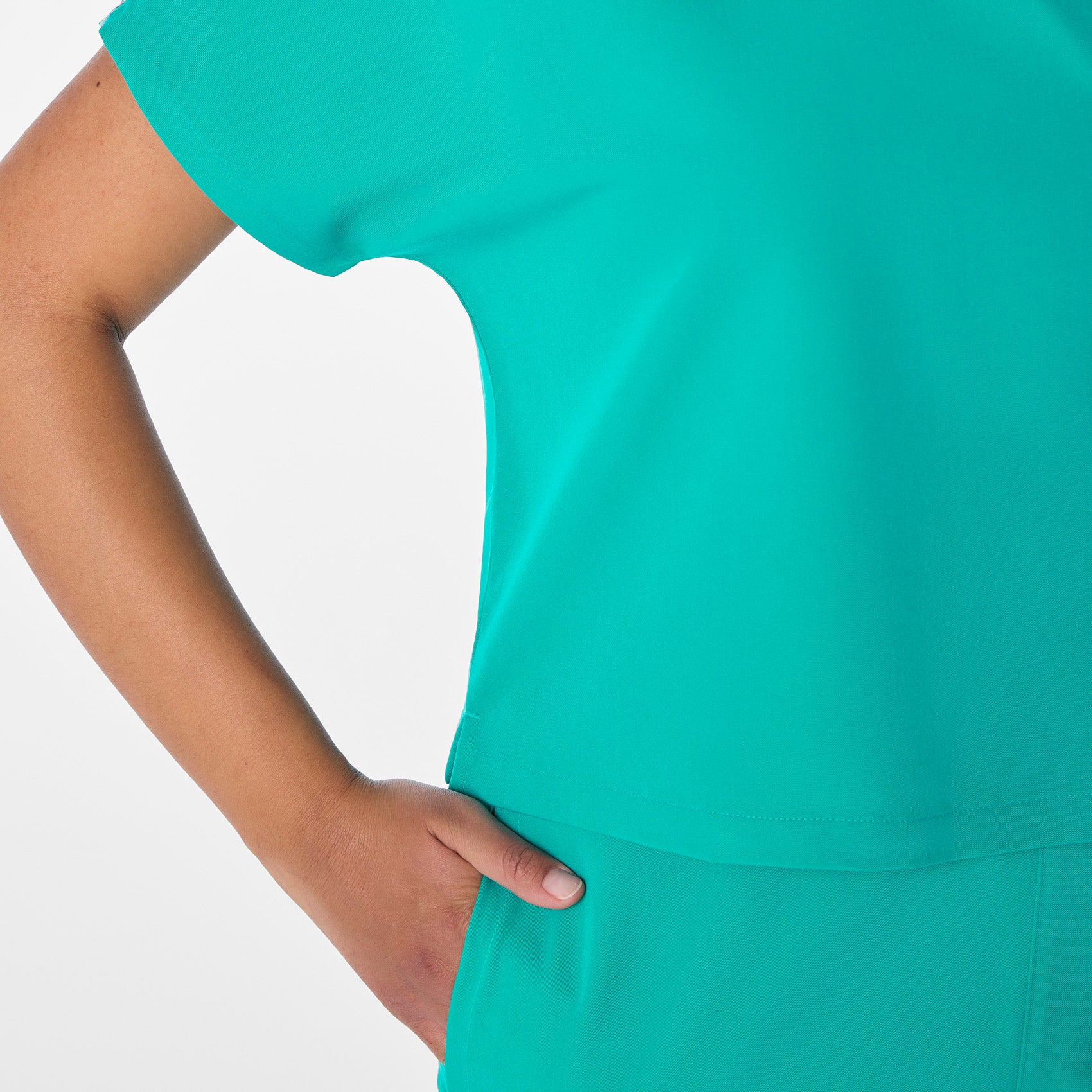 women's Lagoon Arua Cropped V-Neck - One-Pocket Scrub Top - Image 7