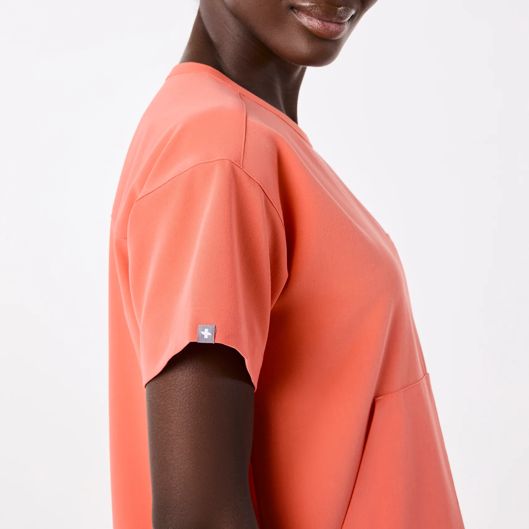 women's Sunset Drift Canela Crewneck - Scrub Top - Image 6