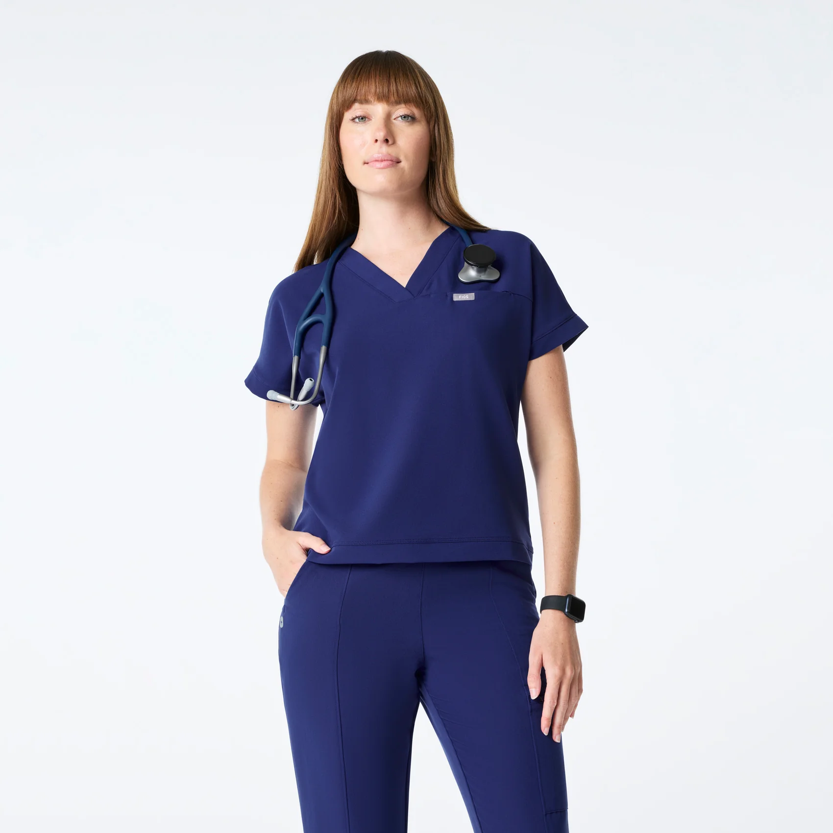 women's Sapphire Carlota Relaxed V-Neck - Scrub Top