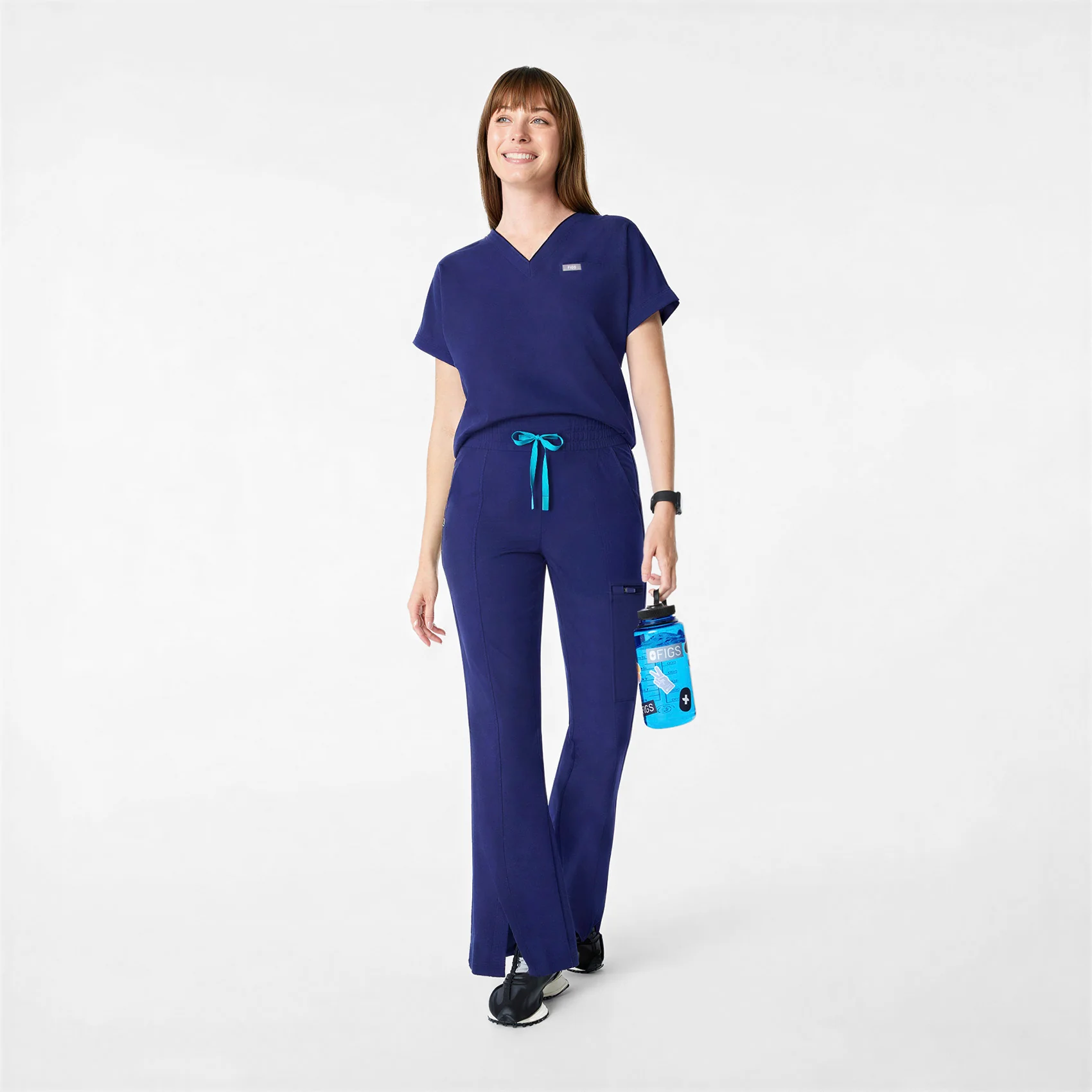 women's Sapphire Carlota Relaxed V-Neck - Scrub Top - Image 2