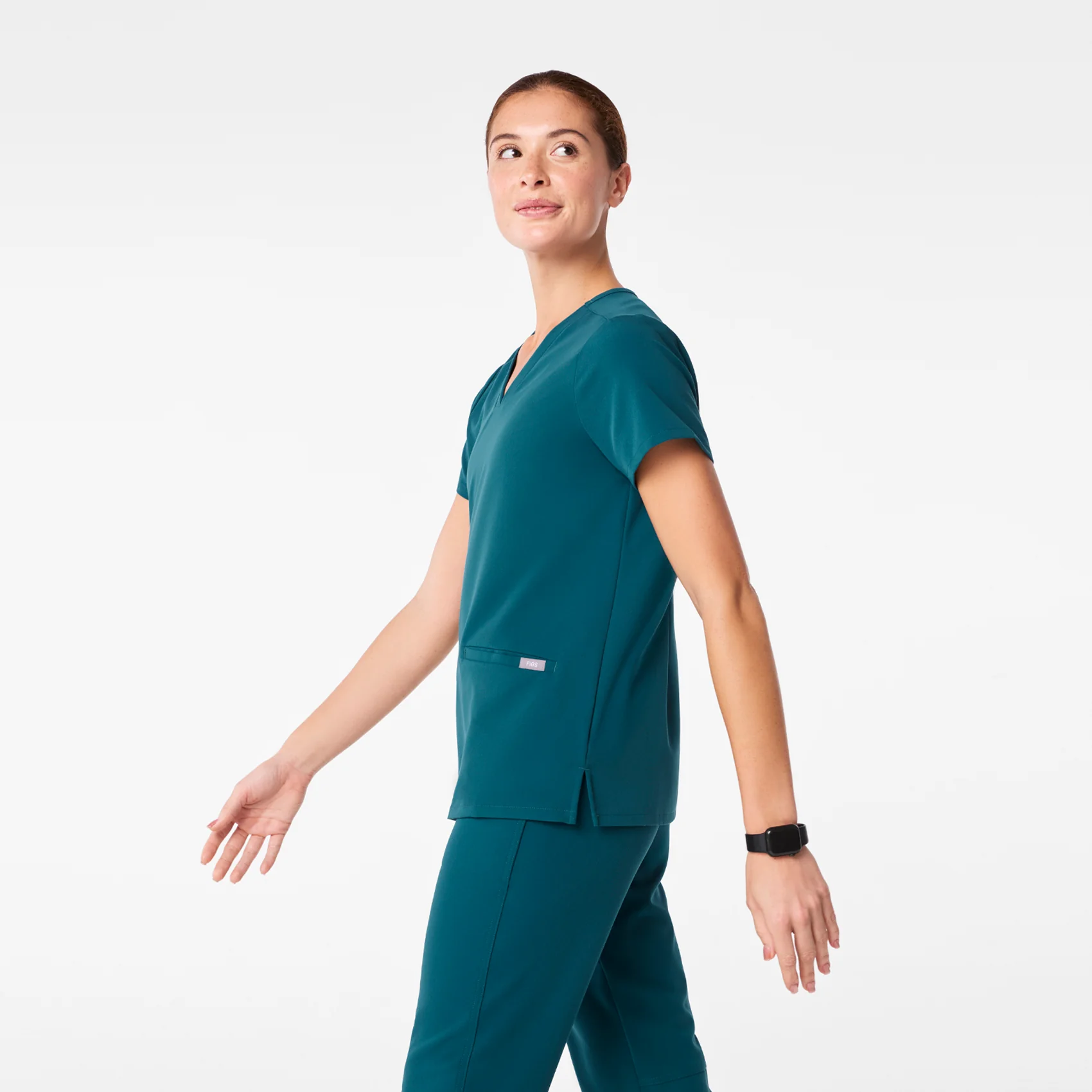 women's Caribbean Blue Casma - Three-Pocket Scrub Top™ - Image 3