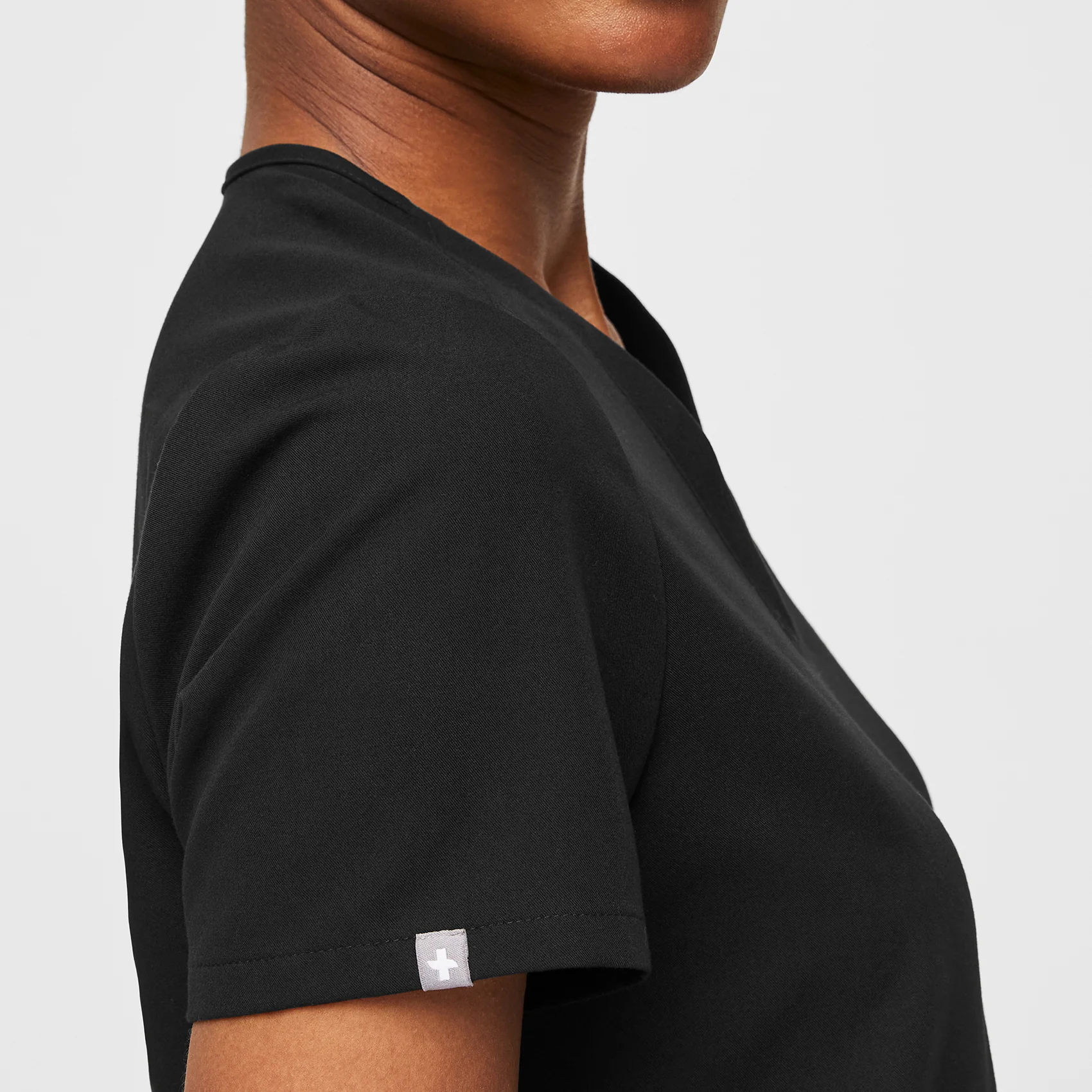 Women's Black Casma™ - Three-Pocket Scrub Top - Image 3