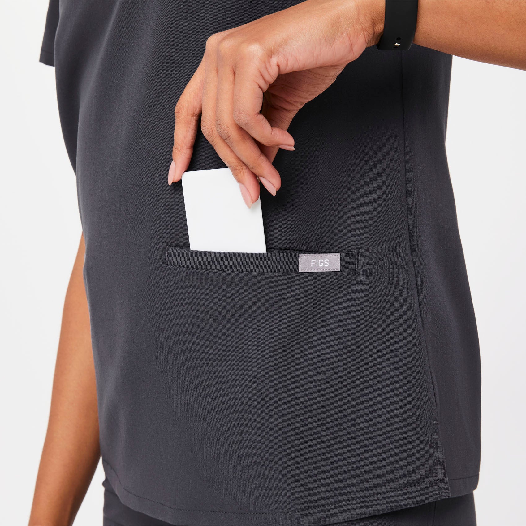 women's Charcoal Casma™- Three-Pocket Scrub Top (3XL - 6XL) - Image 5