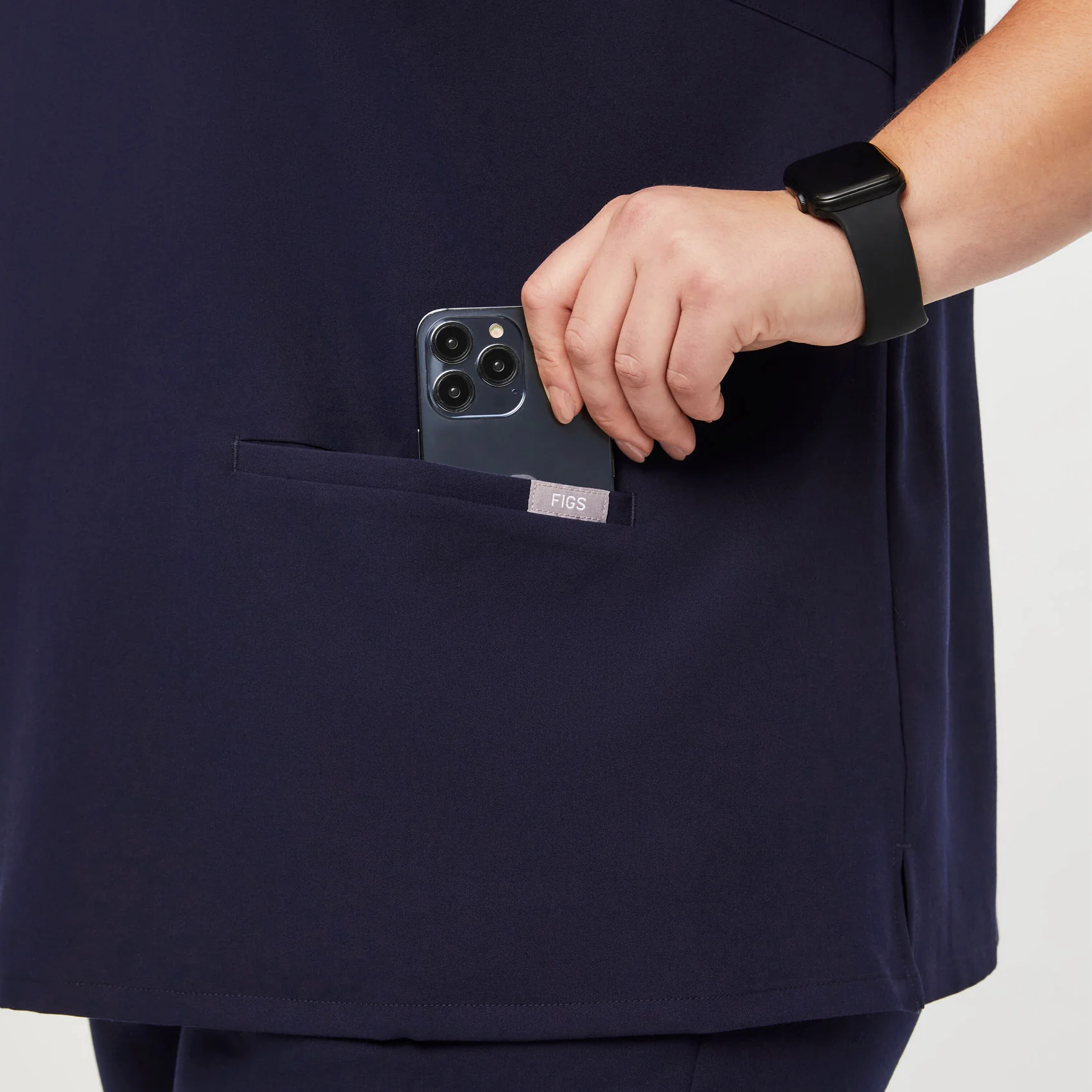 women's Navy Casma™- Three-Pocket Scrub Top (3XL - 6XL) - Image 5