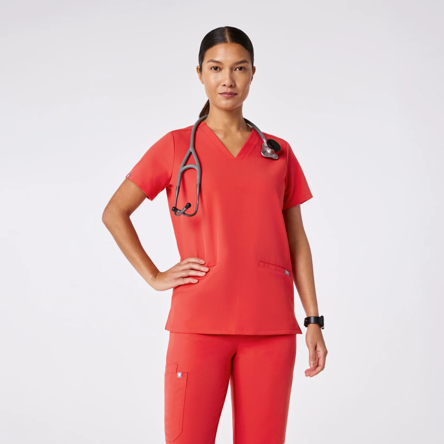 women's Hibiscus Casma - Three-Pocket Scrub Top™