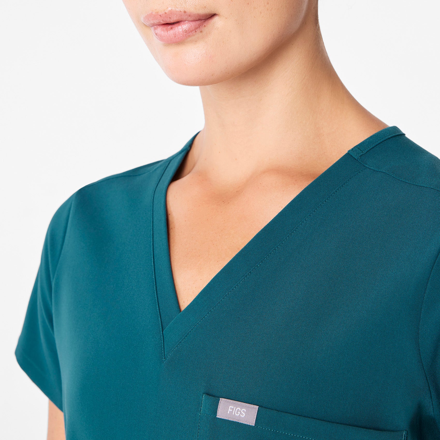 women's Caribbean Blue Catarina - One-Pocket Scrub Top™ - Image 6