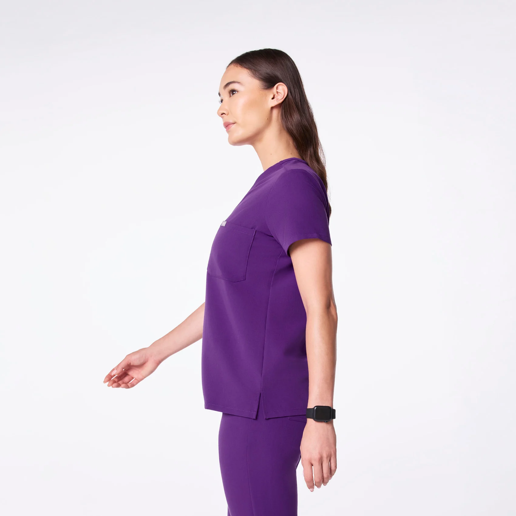 women's Digital Grape Catarina - One-Pocket Scrub Top™ - Image 3